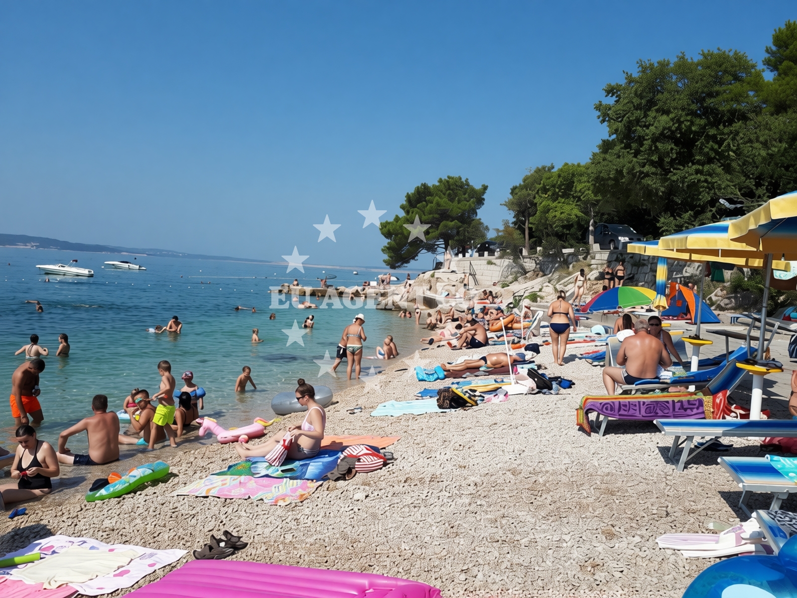 Shoreline and swimming area at Amabilis beach in 56D Ulica Emila Antića, Selce