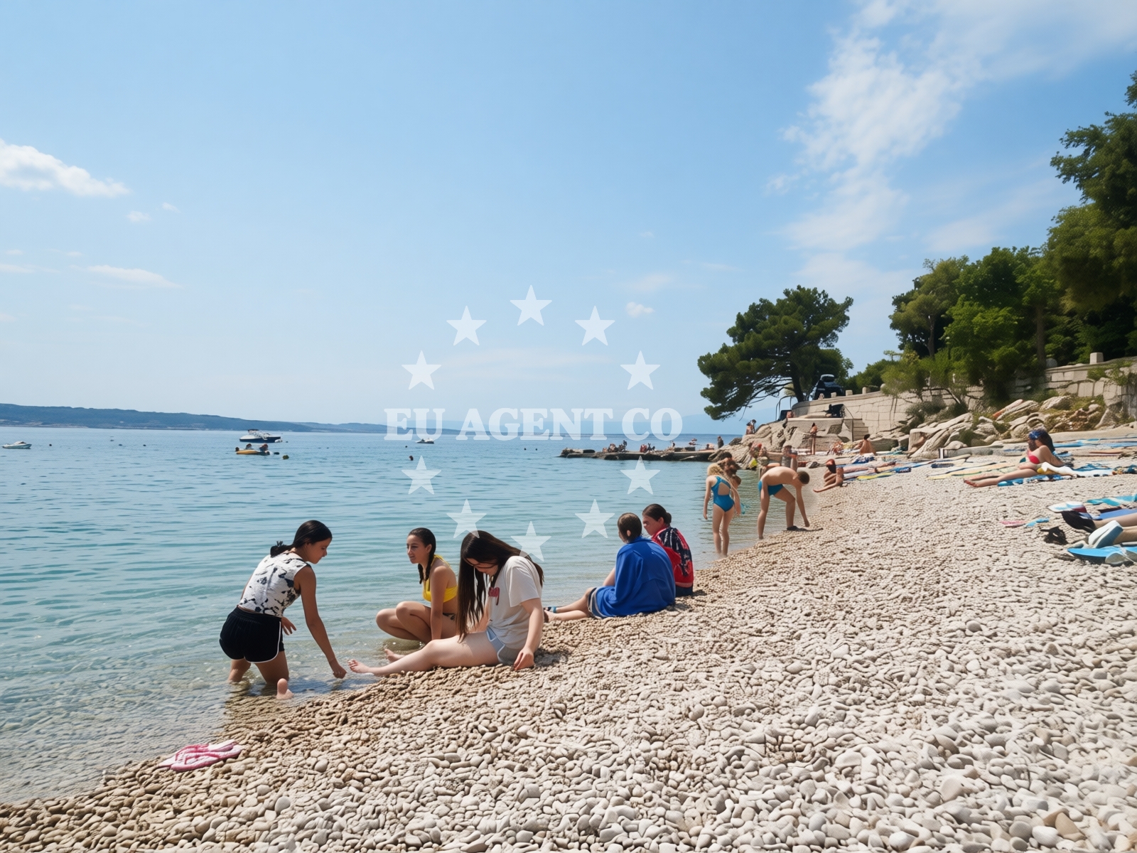 Beach facilities and surroundings at Amabilis beach in 56D Ulica Emila Antića, Selce