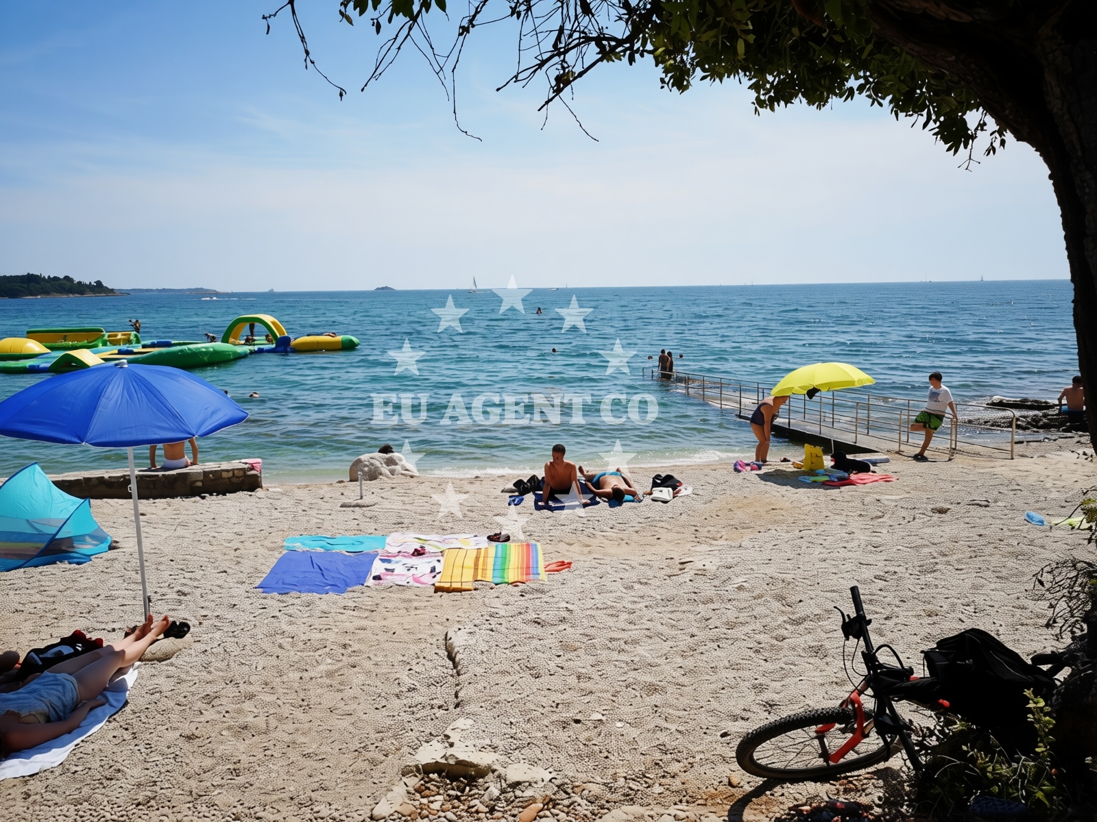Sea and coastal view of Amarin beach in Val de Lesso 5, Rovinj