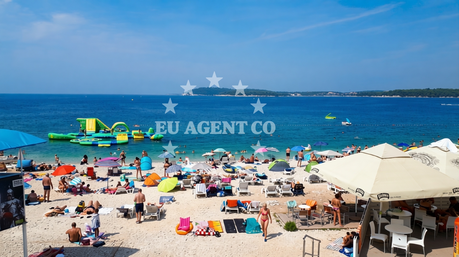 Sea and coastal view of Ambrela beach in Verudella 16, Pula