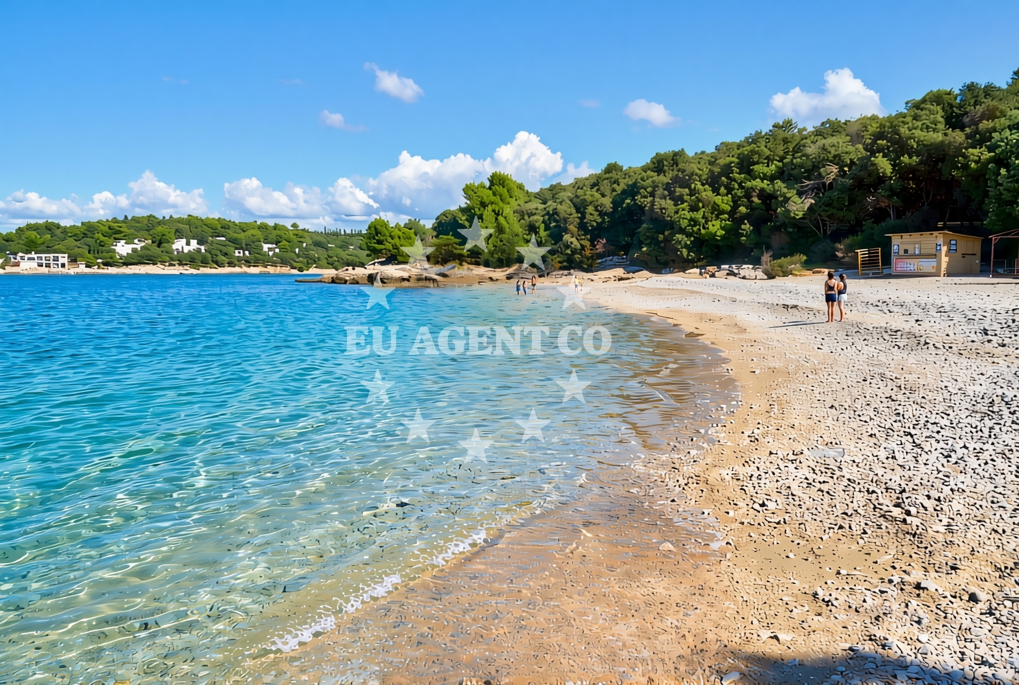 Overview of Ambrela (Sveti Ivan), Pula Beach in Ambrela (Sveti Ivan)