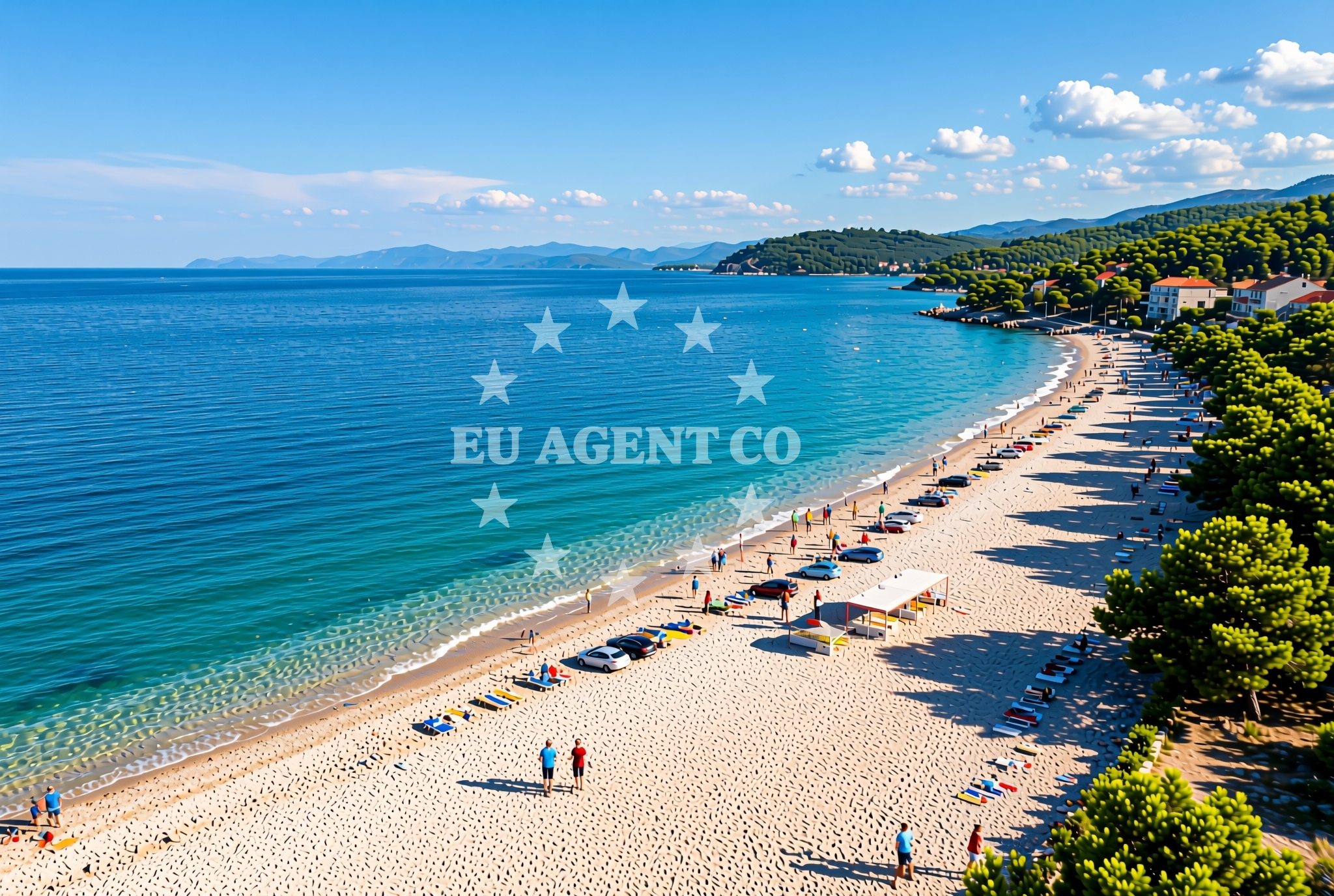 Beach facilities and surroundings at Ambrela (Sveti Ivan), Pula Beach in Ambrela (Sveti Ivan)