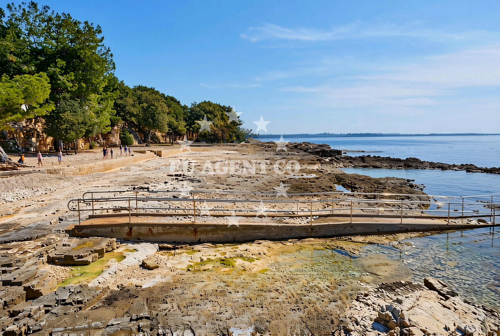 Sea and coastal view of Ana, Vabriga Beach in Ana