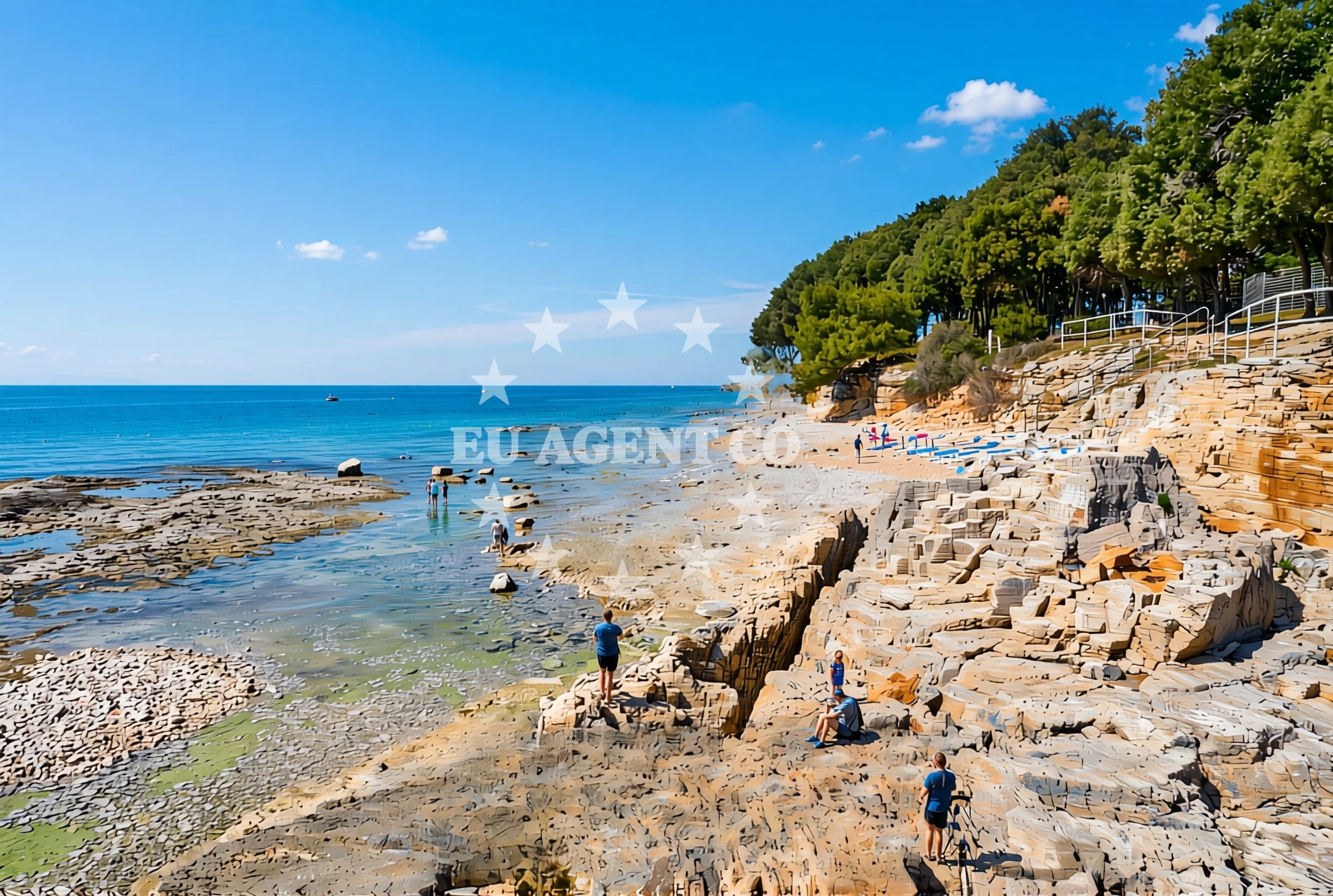 Beach facilities and surroundings at Ana, Vabriga Beach in Ana