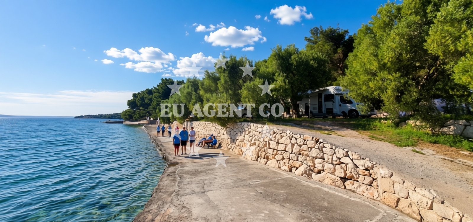 Sea and coastal view of Ante Beach in Kopovine 7, Tribanj-Krušćica