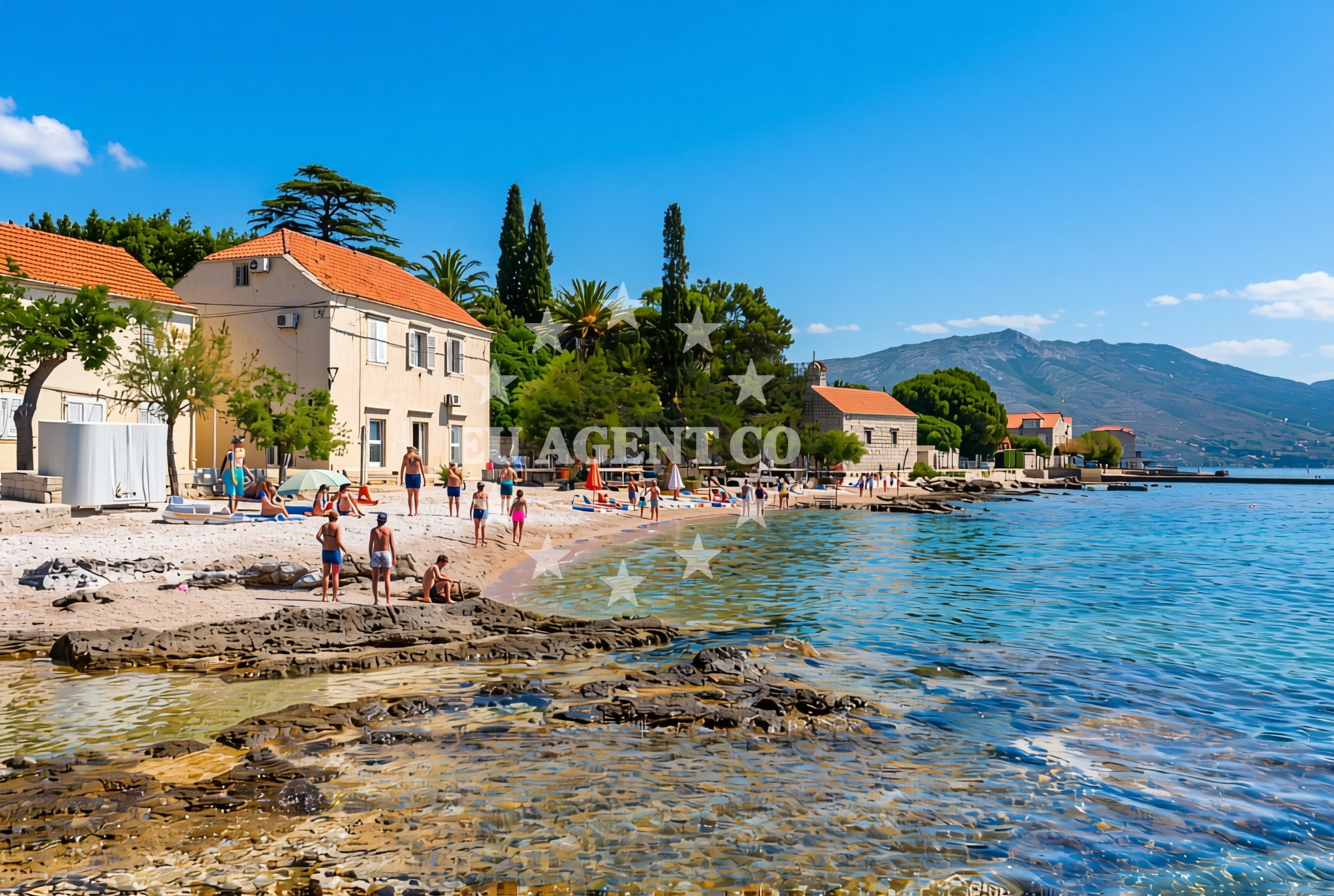 Overview of Anuncijata, Orebić Beach in Anuncijata
