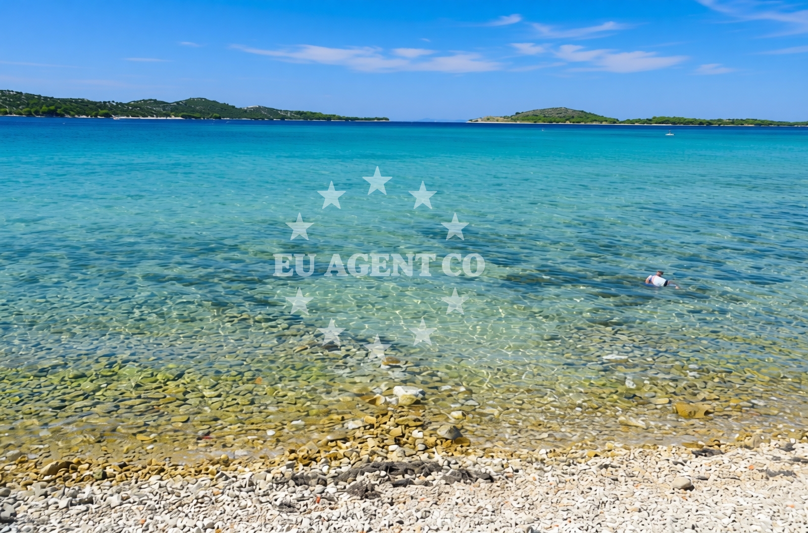 Shoreline and swimming area at Aqua Beach Zaboric in Kornatska ulica 22, Šibenik