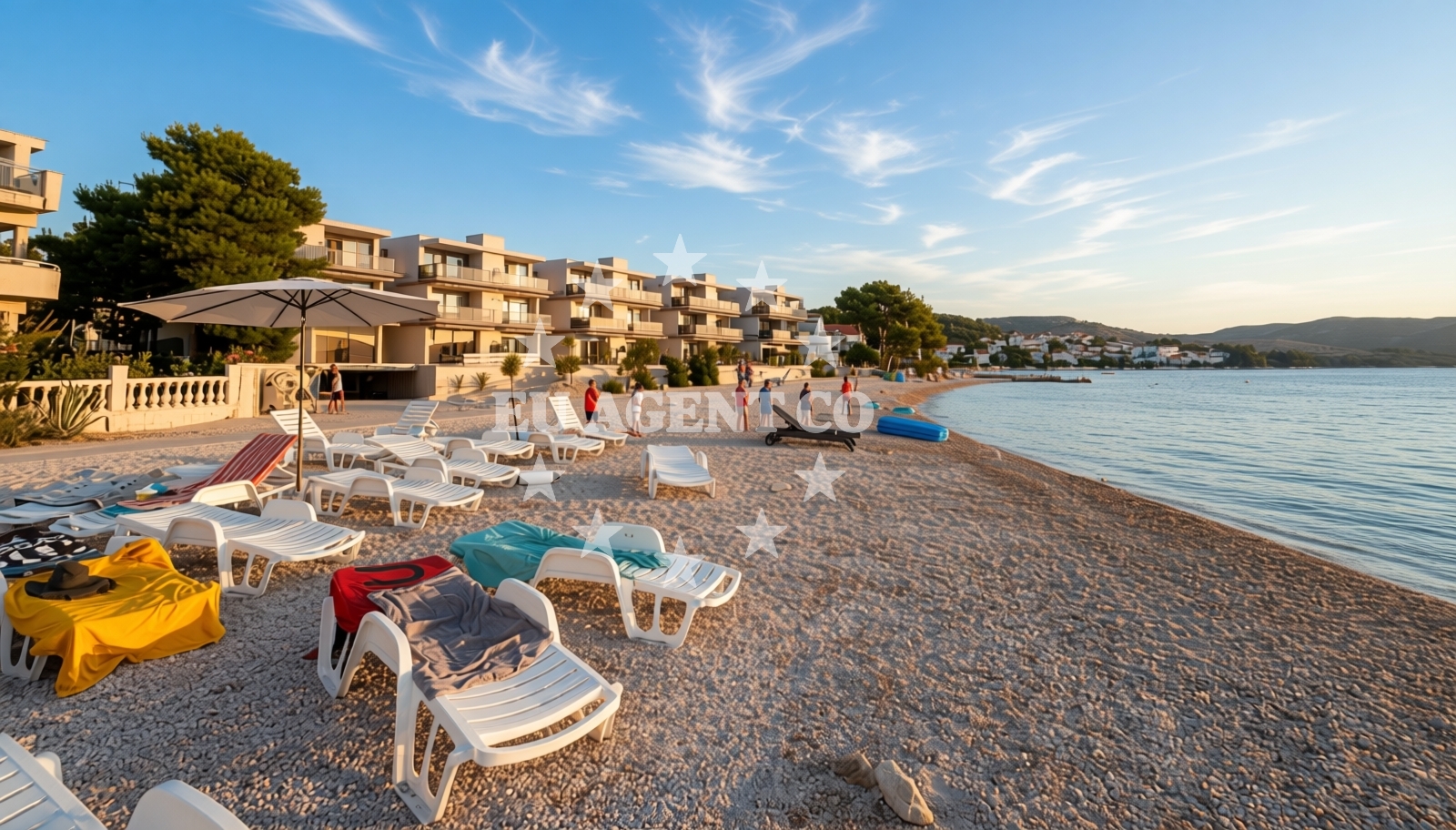 Beach facilities and surroundings at Aqua Beach Zaboric in Kornatska ulica 22, Šibenik