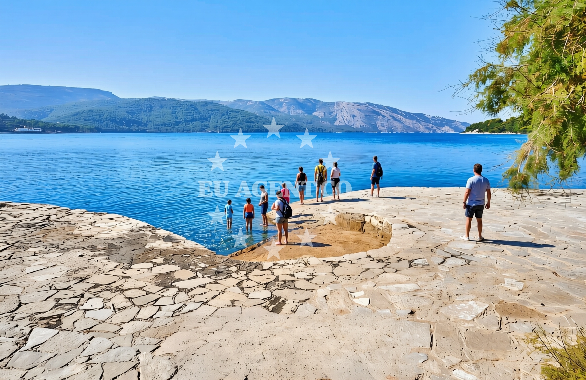 Beach facilities and surroundings at Arkada, Stari Grad (Hvar) Beach in Arkada