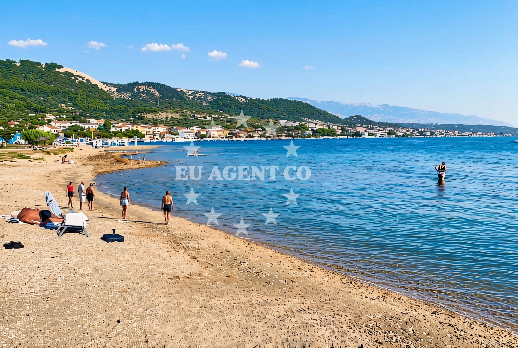 Overview of Artić, Banjol (Rab) Beach in Artić