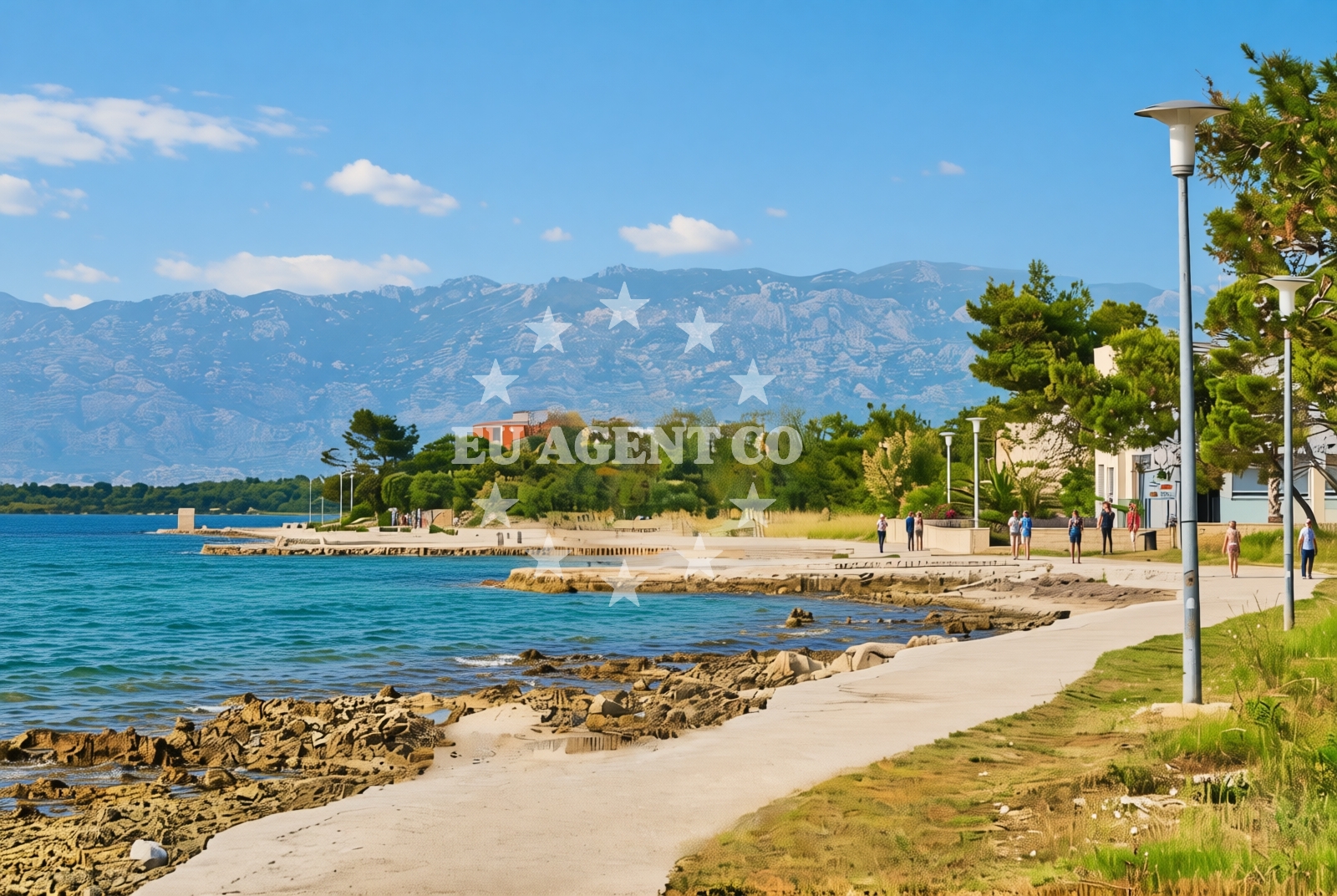 Shoreline and swimming area at Artić, Privlaka (Zadarska županija) Beach in Artić