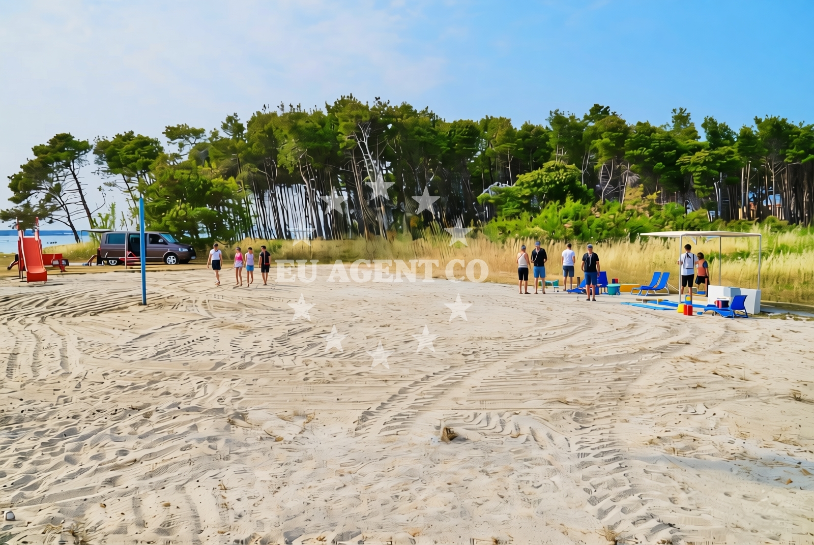 Sea and coastal view of Artić, Privlaka (Zadarska županija) Beach in Artić