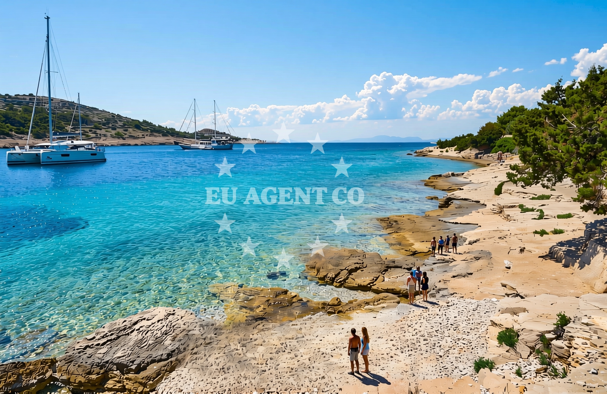 Overview of Artič, Žirje (Žirje) Beach in Artič