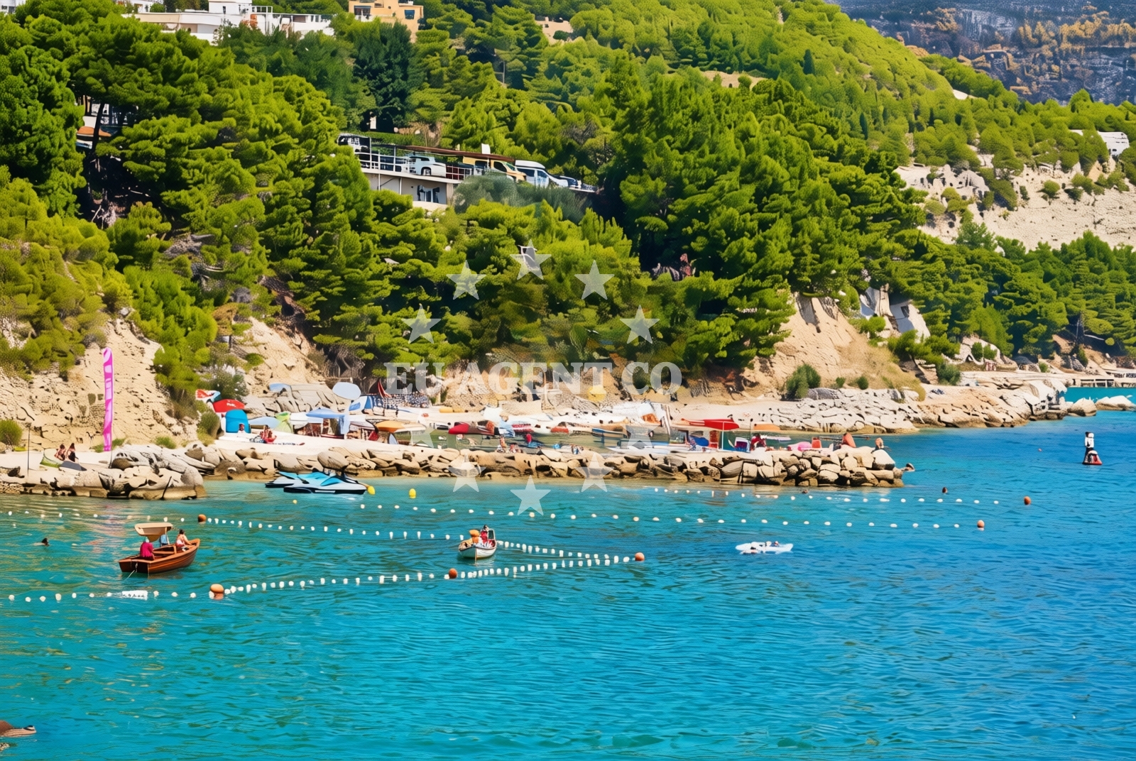 Overview of Artina istok, Lokva Rogoznica Beach in Artina istok