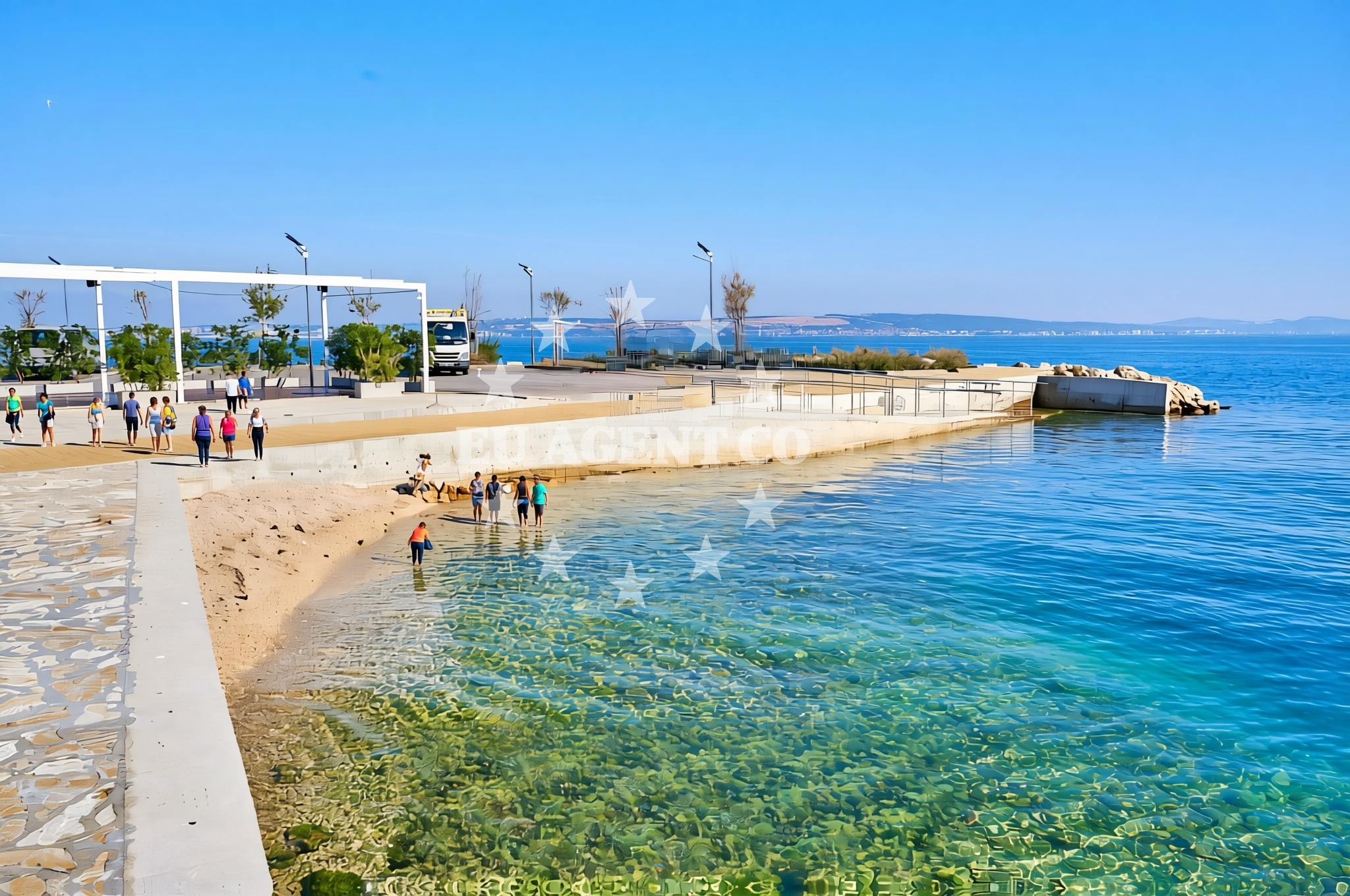 Overview of Artina, Kali (Ugljan) Beach in Artina