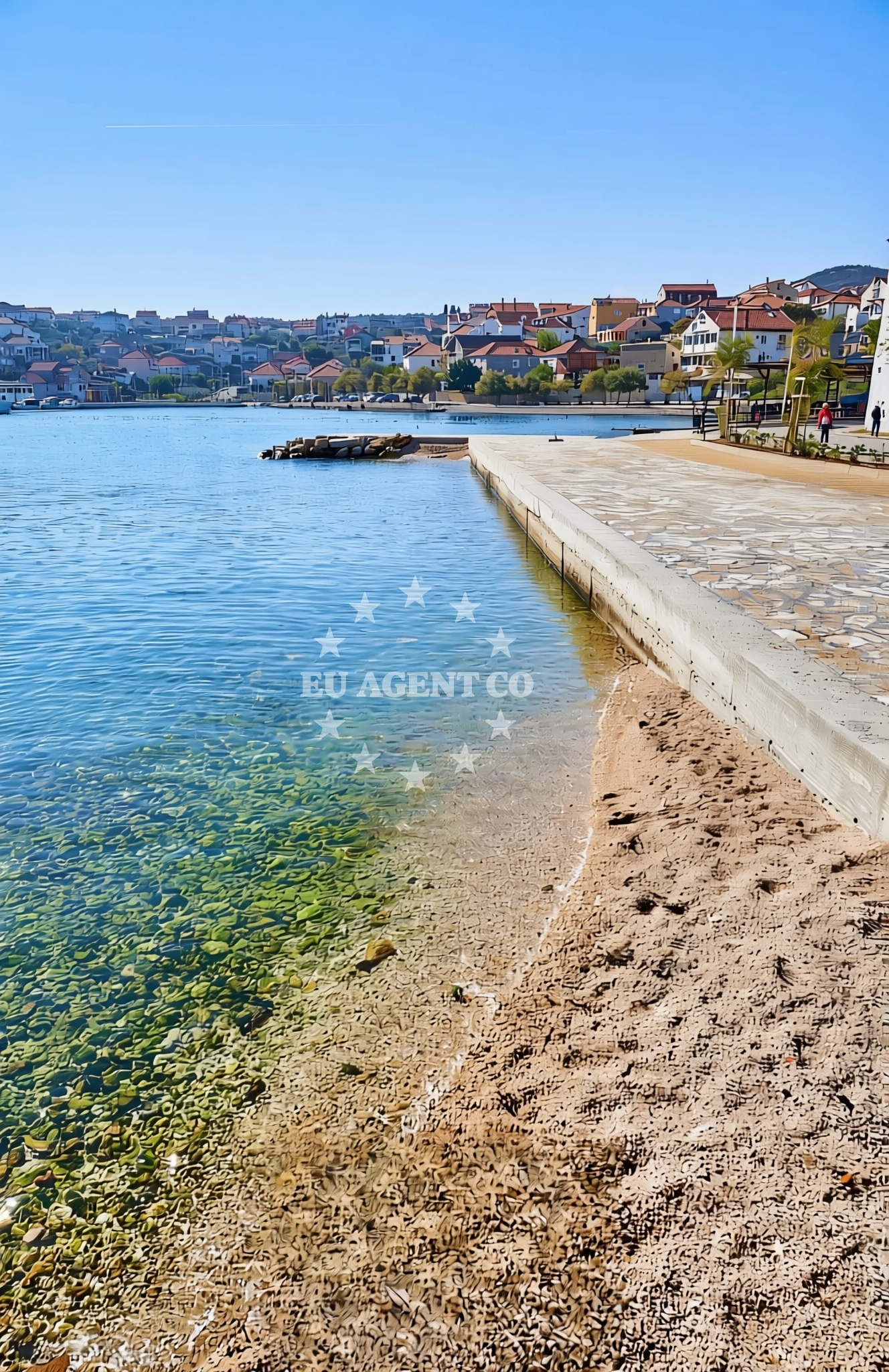 Sea and coastal view of Artina, Kali (Ugljan) Beach in Artina