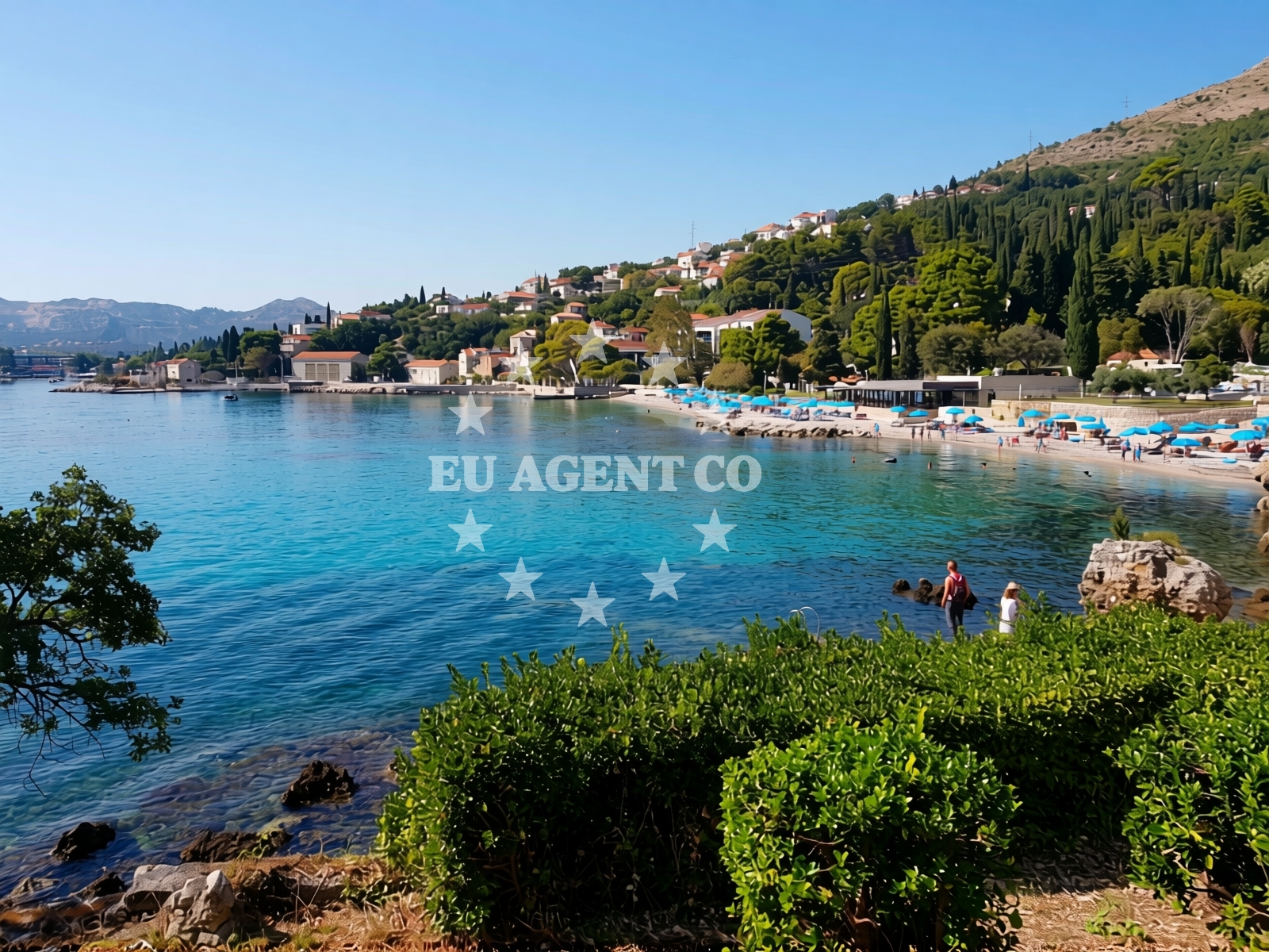 Sea and coastal view of Astarea beach in Vrelo 20, Mlini