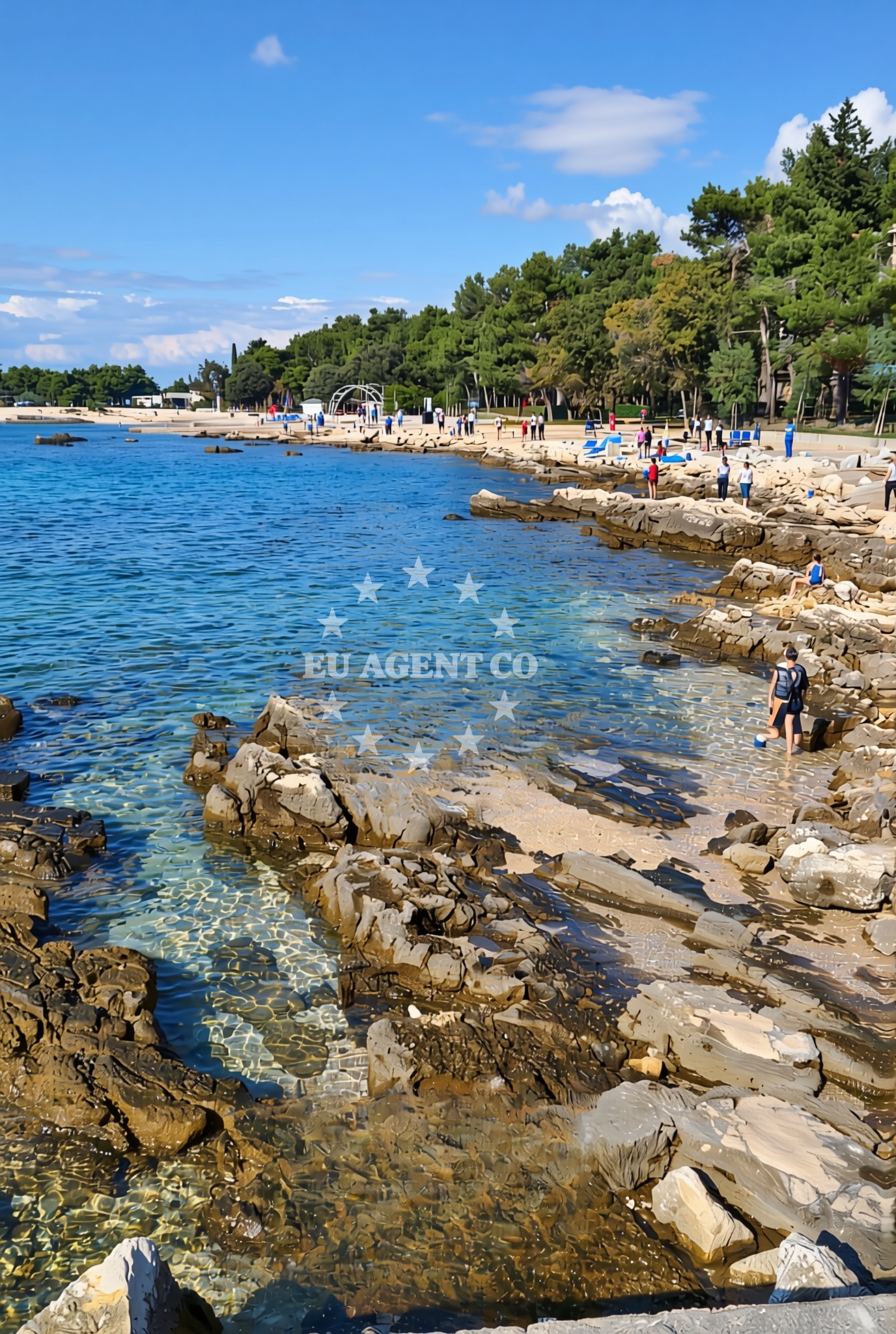 Sea and coastal view of Aurora (dog beach), Katoro Beach in Aurora (plaža za pse)