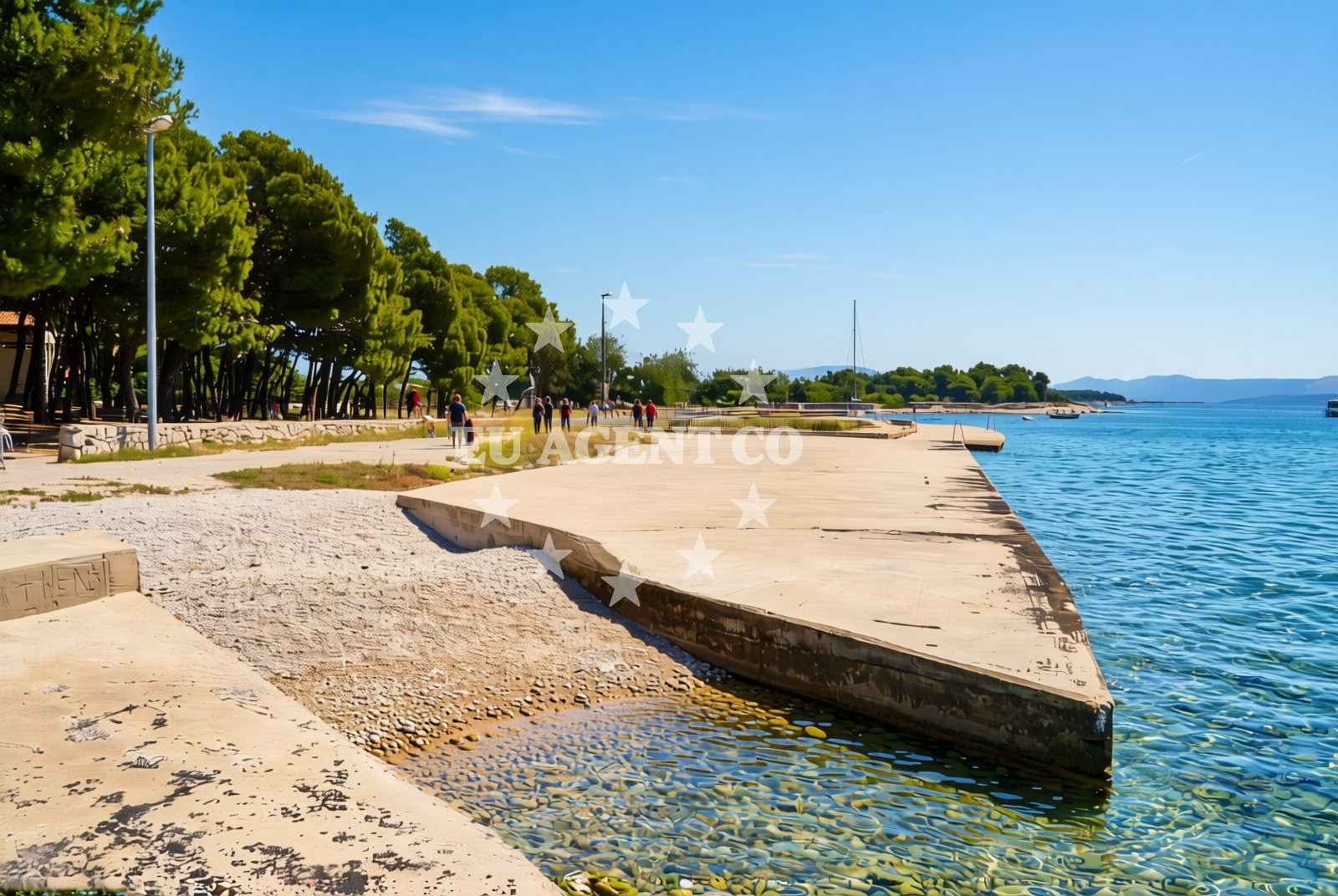 Shoreline and swimming area at Autokamp Zablaće, Šibenik Beach in Autokamp Zablaće