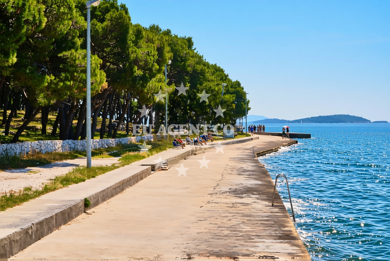Sea and coastal view of Autokamp Zablaće, Šibenik Beach in Autokamp Zablaće