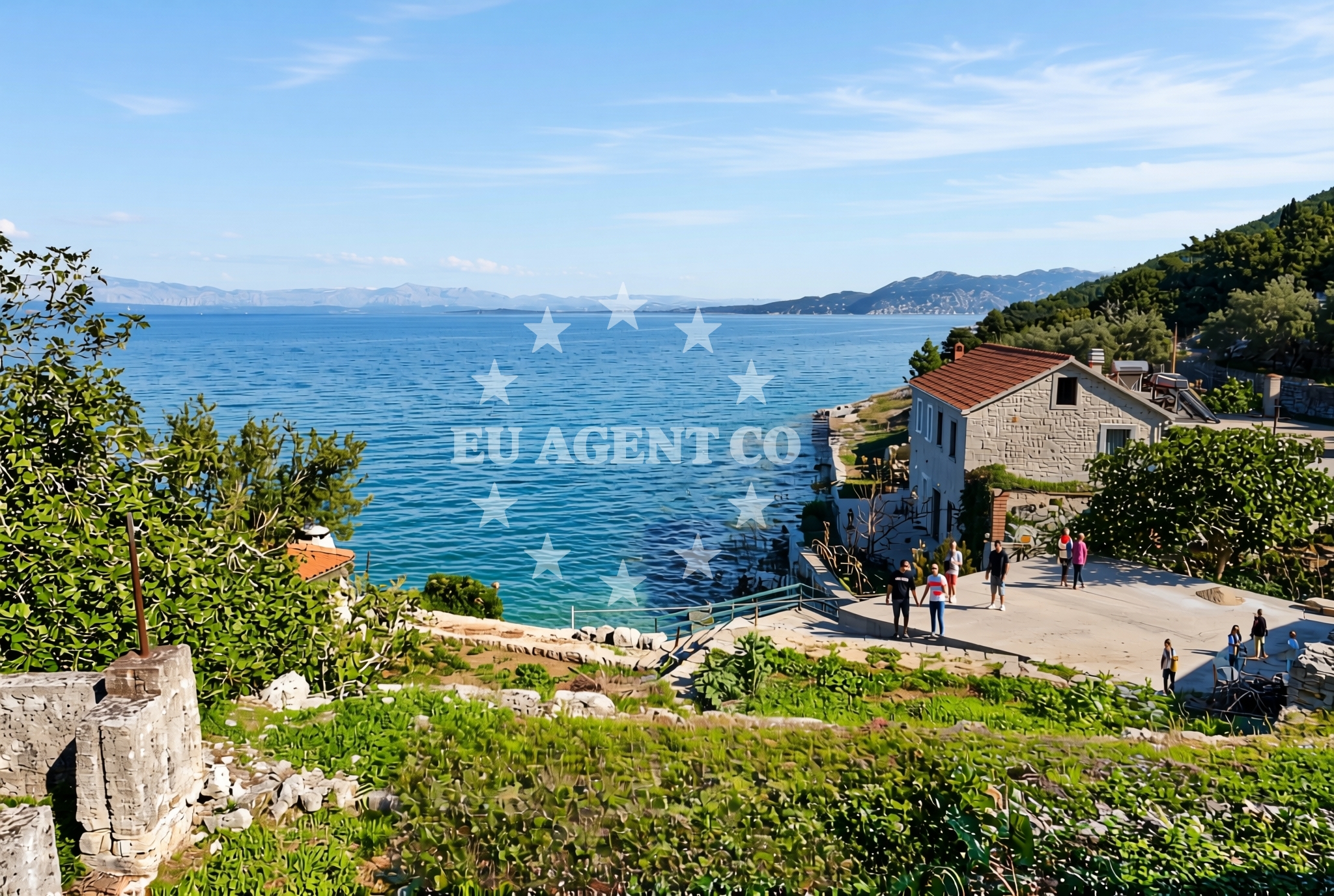 Shoreline and swimming area at Babina zapad, Čara (Korčula) Beach in Babina zapad