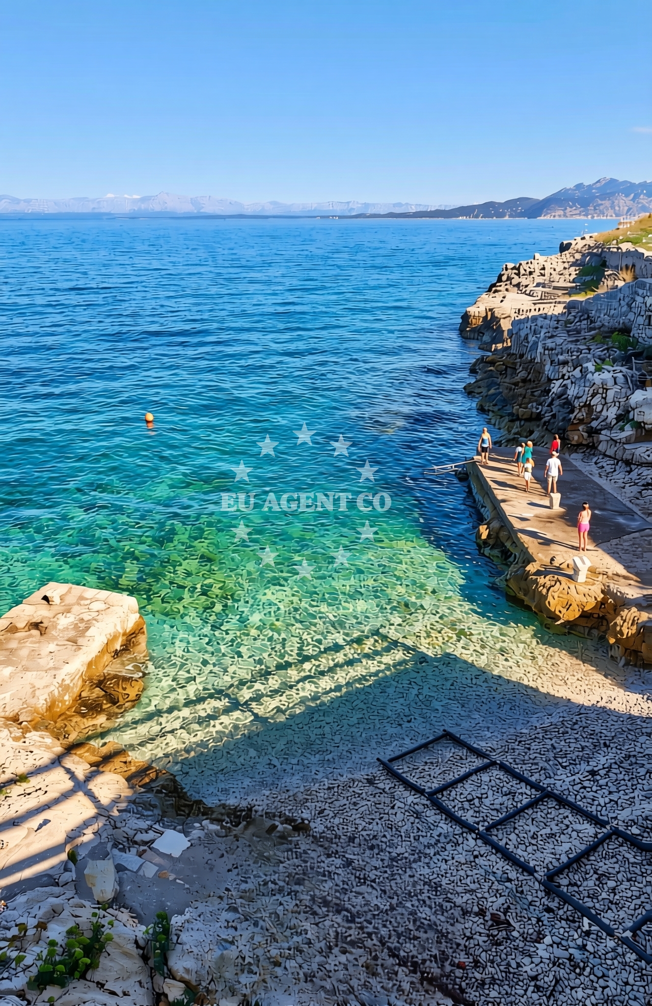 Beach facilities and surroundings at Babina zapad, Čara (Korčula) Beach in Babina zapad