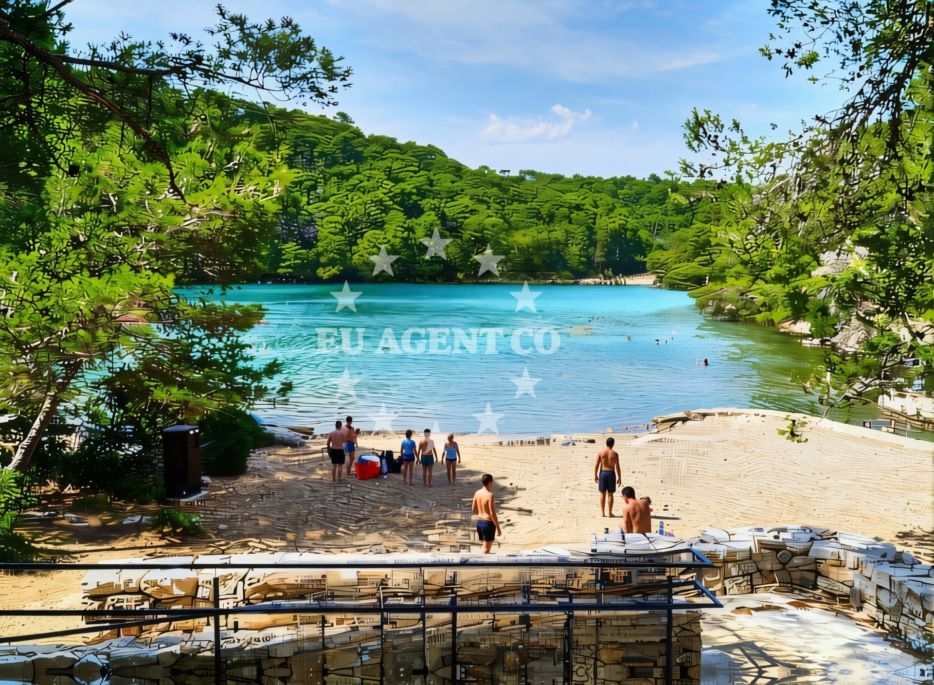 Overview of Babino Polje (Mljet): beaches and coves (1) in Babino Polje (Mljet)
