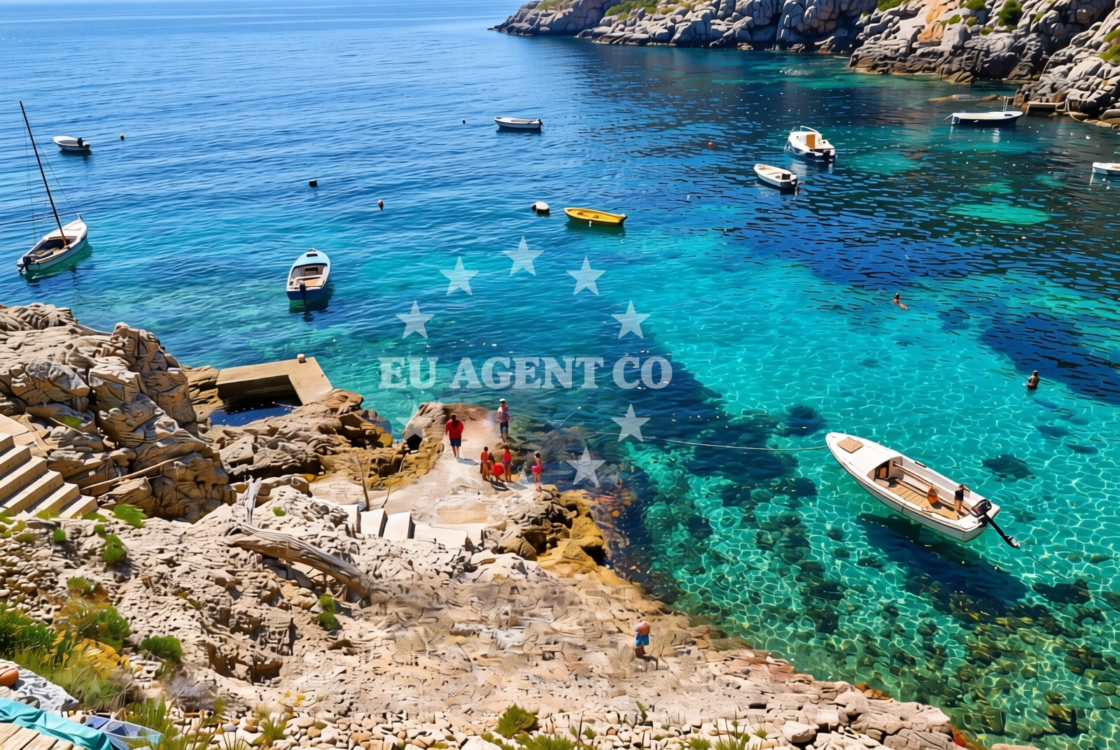 Sea and coastal view of Babino Polje (Mljet): beaches and coves (1) in Babino Polje (Mljet)