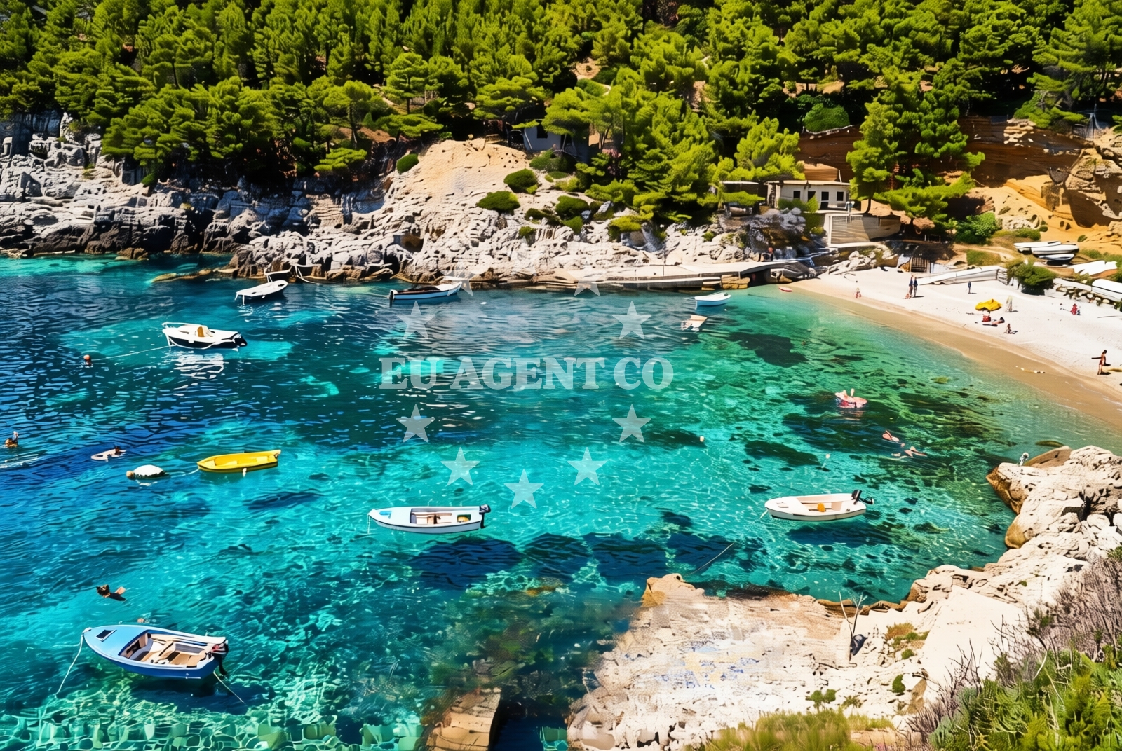 Beach facilities and surroundings at Babino Polje (Mljet): beaches and coves (1) in Babino Polje (Mljet)
