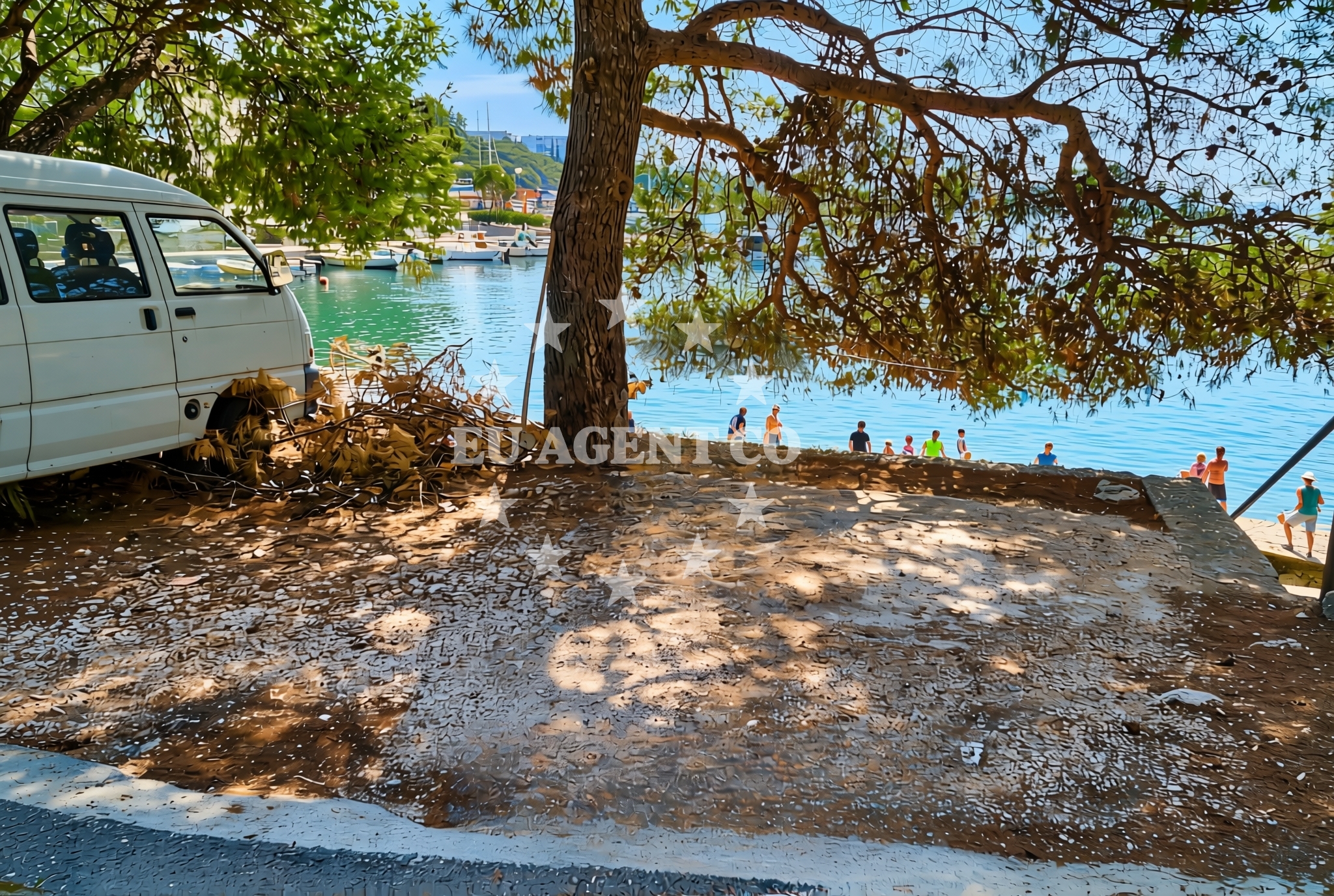 Sea and coastal view of Baćina, Baćina Beach in Baćina