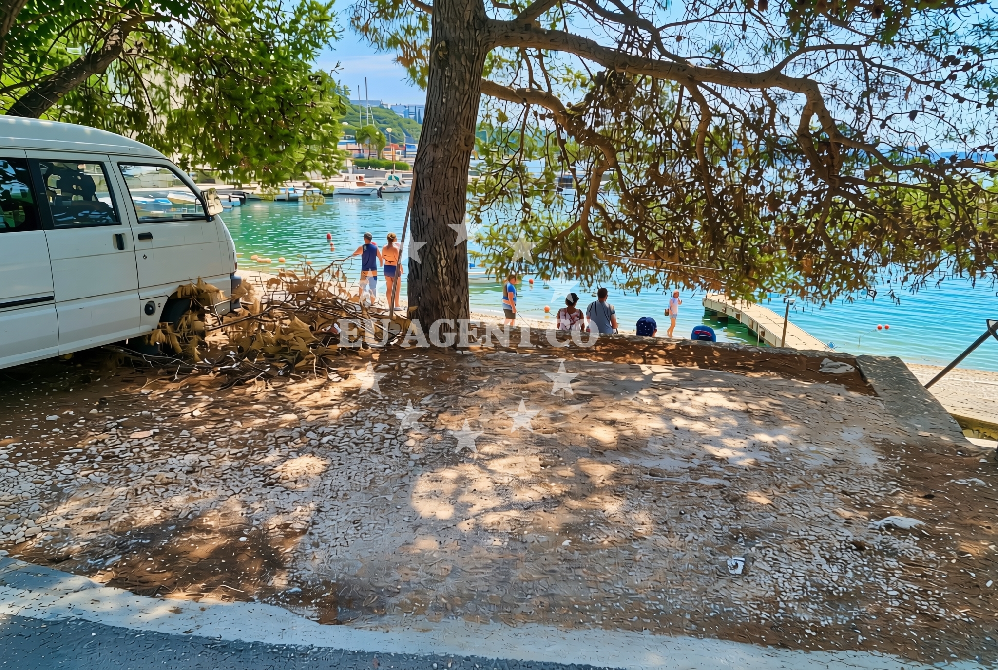 Sea and coastal view of Baćina: beaches and coves (2) in Baćina