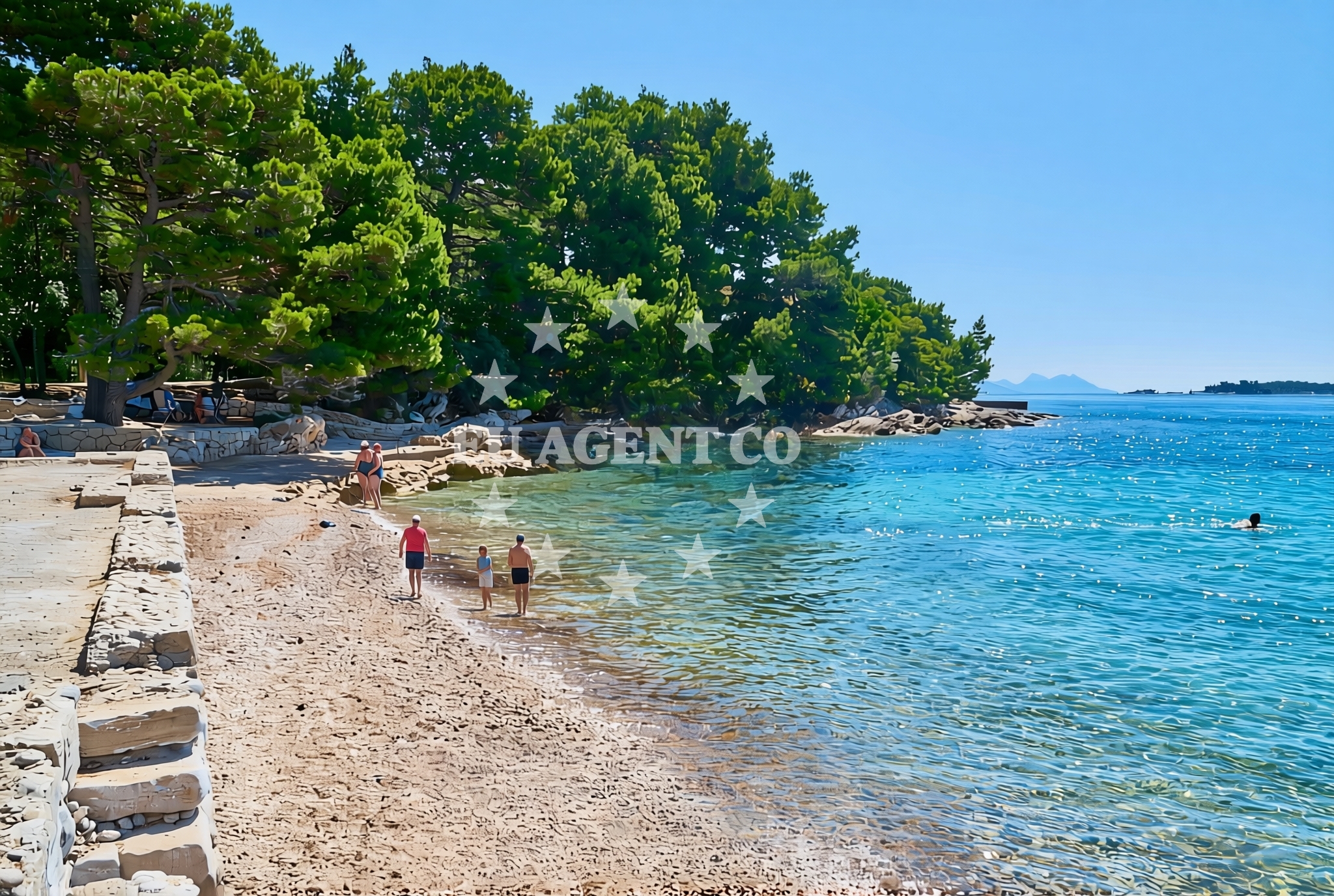 Additional view of Bacva beach in Sveti Križ, Orebić