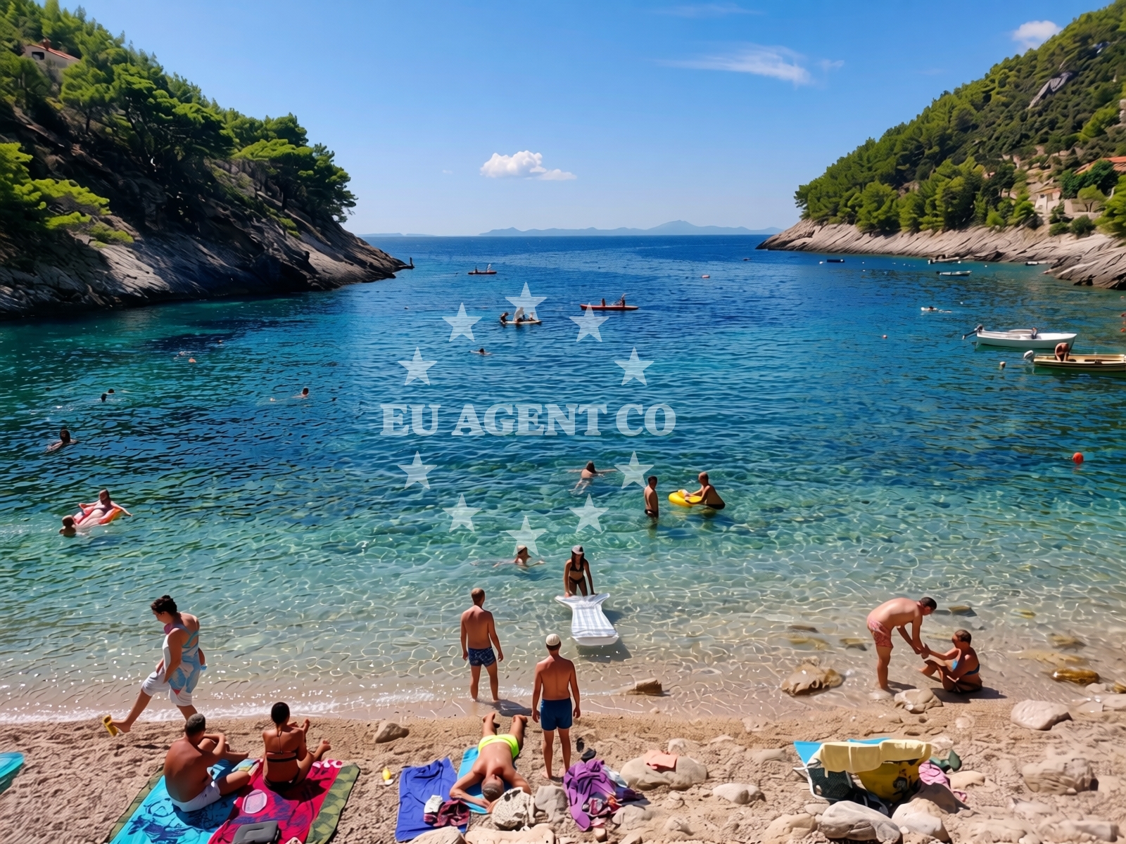 Overview of Bacva Beach in Pupnat 218, Pupnat