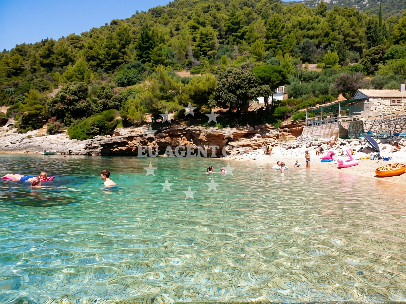 Beach facilities and surroundings at Bacva Beach in Pupnat 218, Pupnat