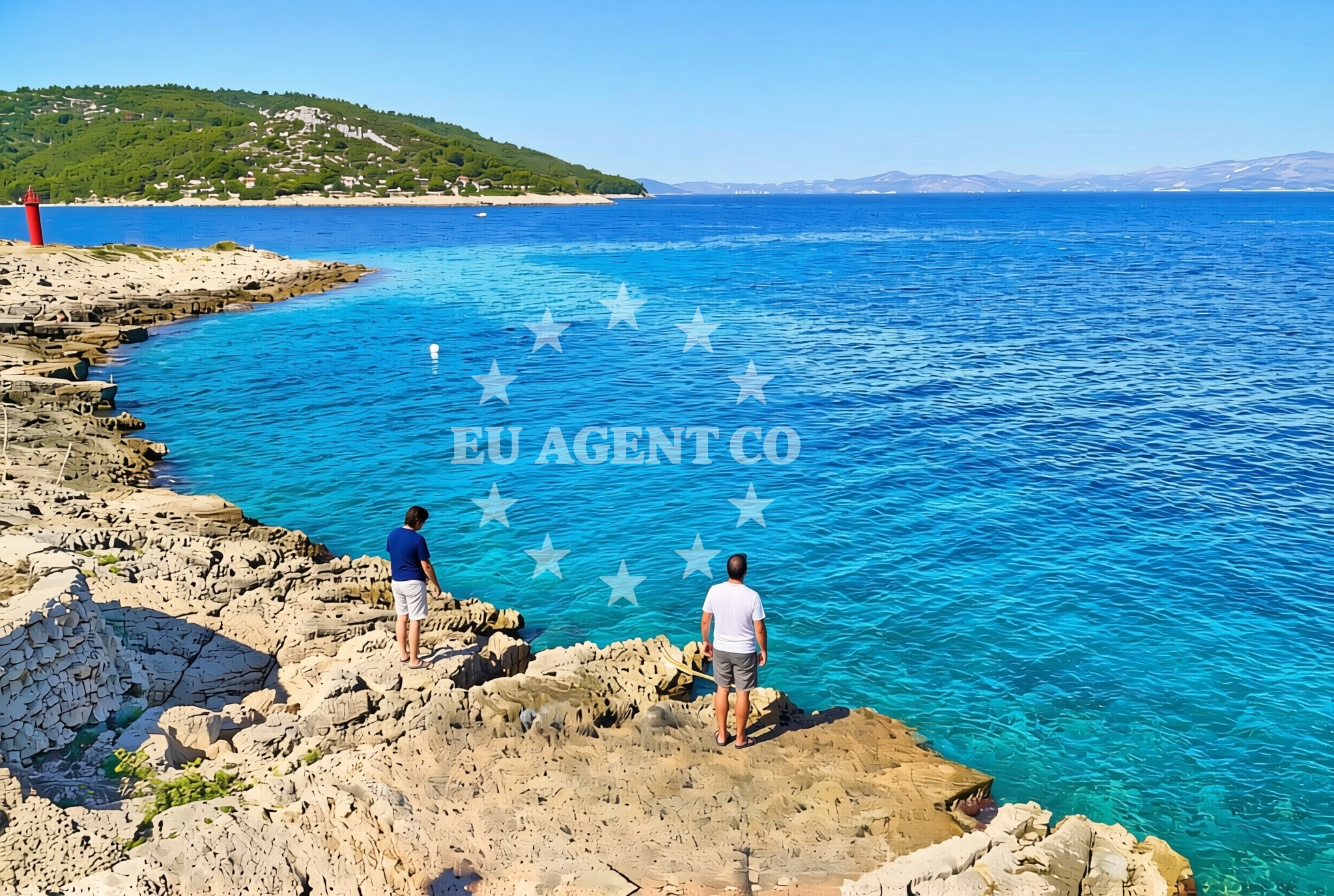 Overview of Bad, Rogač (Šolta) Beach in Bad