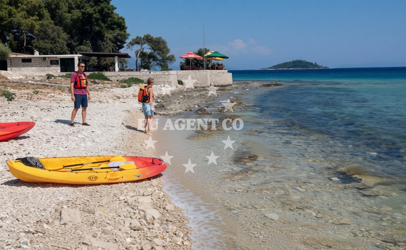 Sea and coastal view of Badija Beach in Lumbarda 715, Korčula