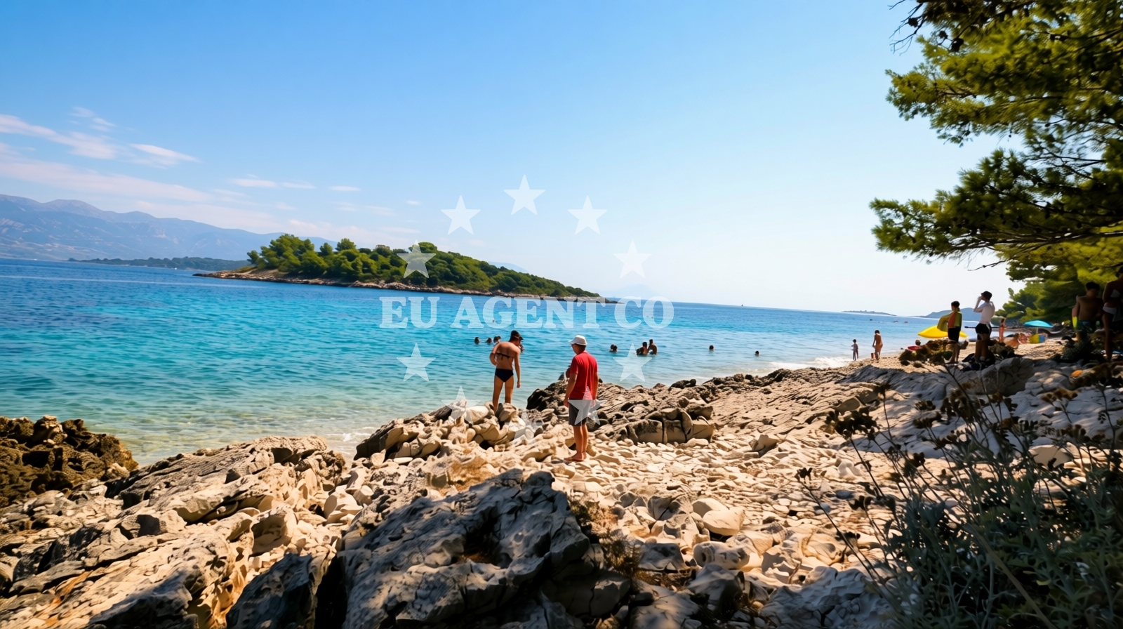 Beach facilities and surroundings at Badija Pebble Beach in Ulica 62 4 prizemlje, Korčula