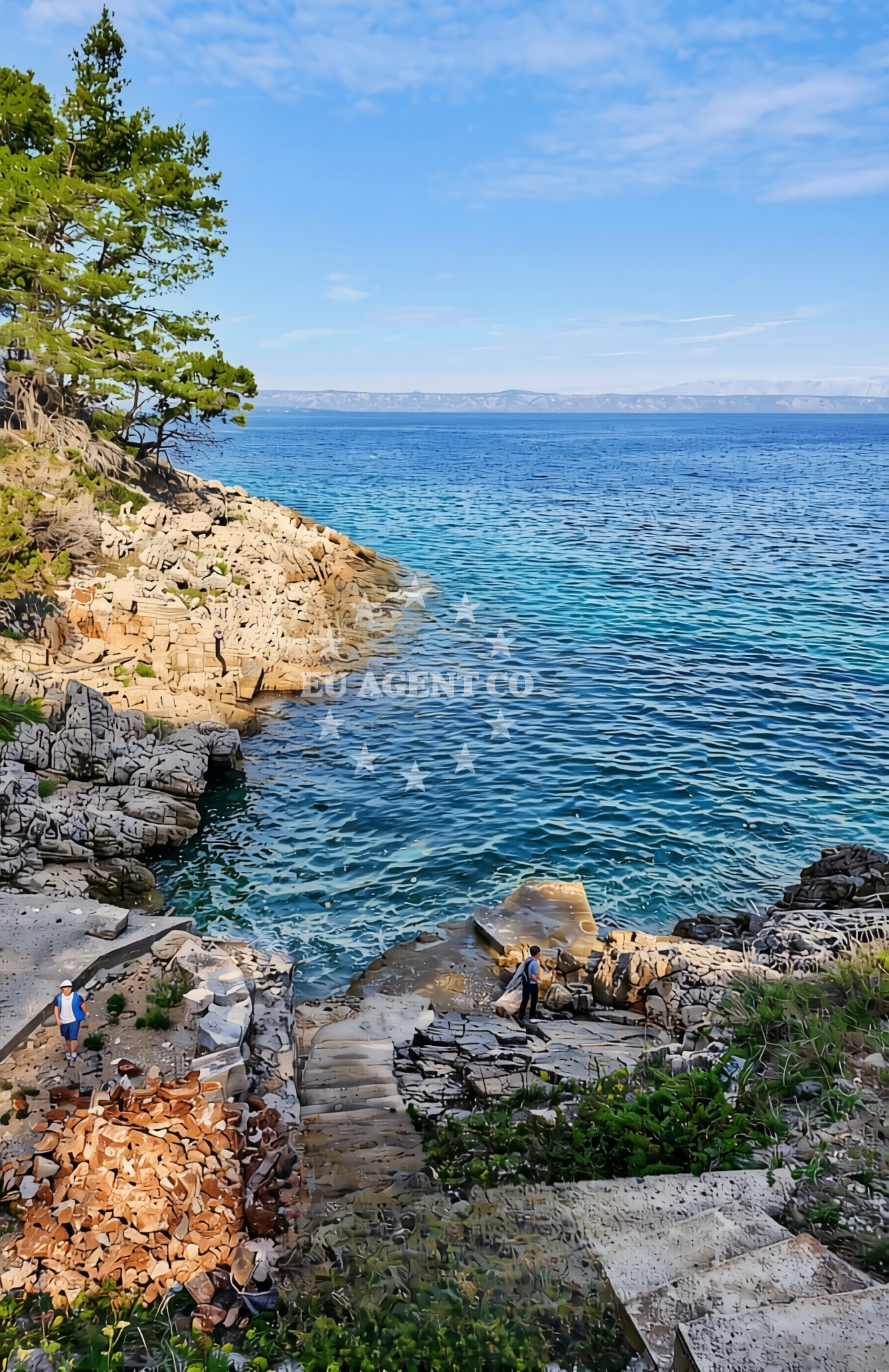 Shoreline and swimming area at Badnjena, Vela Luka (Korčula) Beach in Badnjena