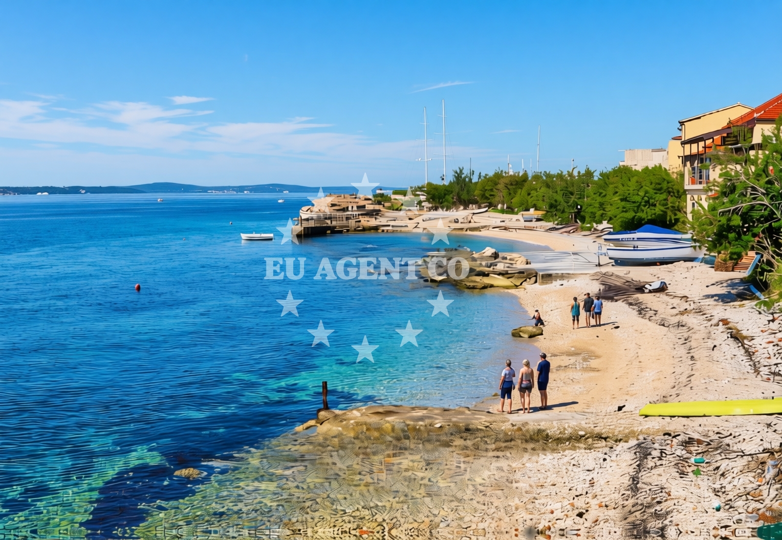 Overview of Bajnice zapad, Jesenice Beach in Bajnice zapad