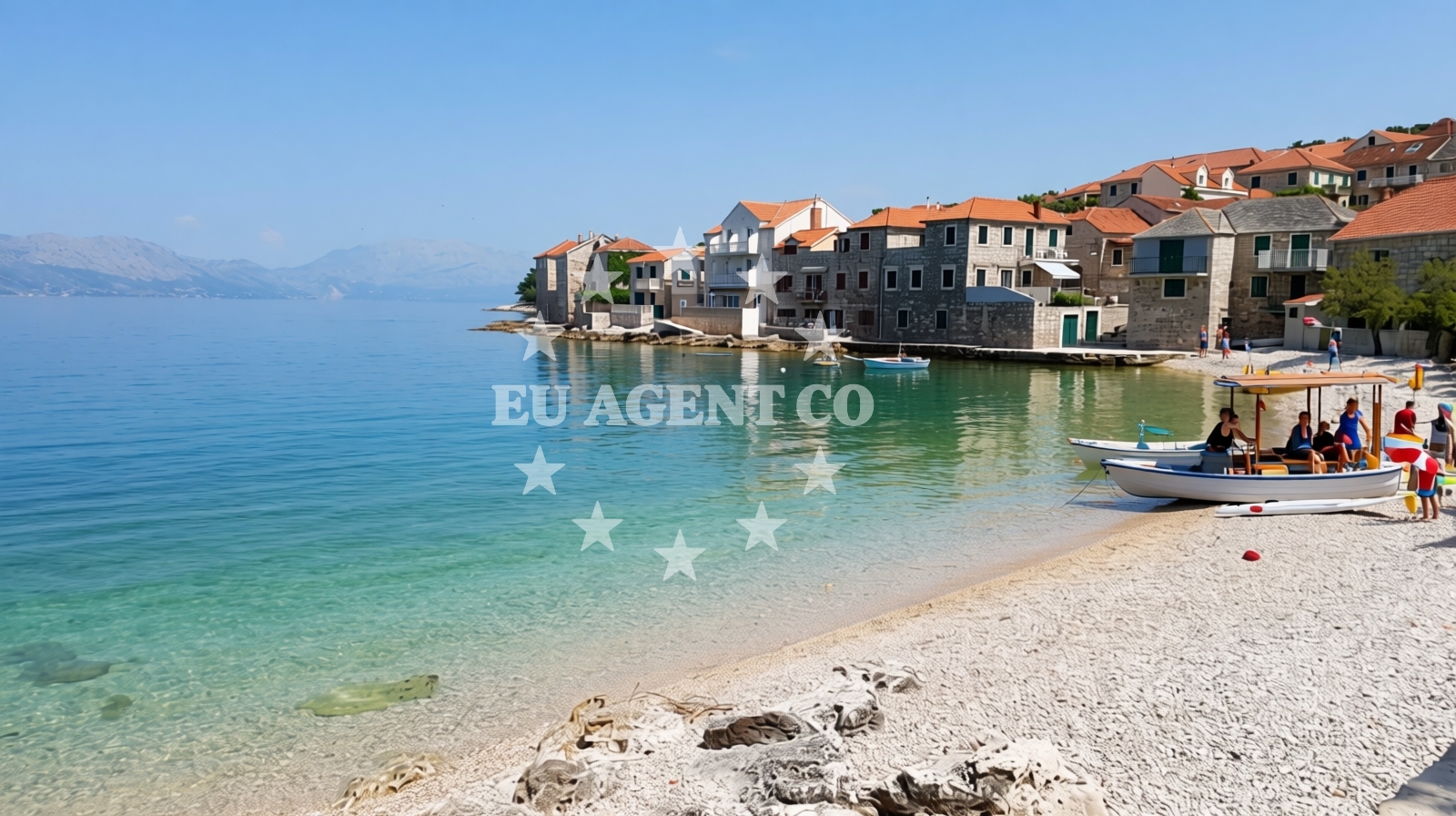 Overview of Balatura beach in Put Rota 48, Postira