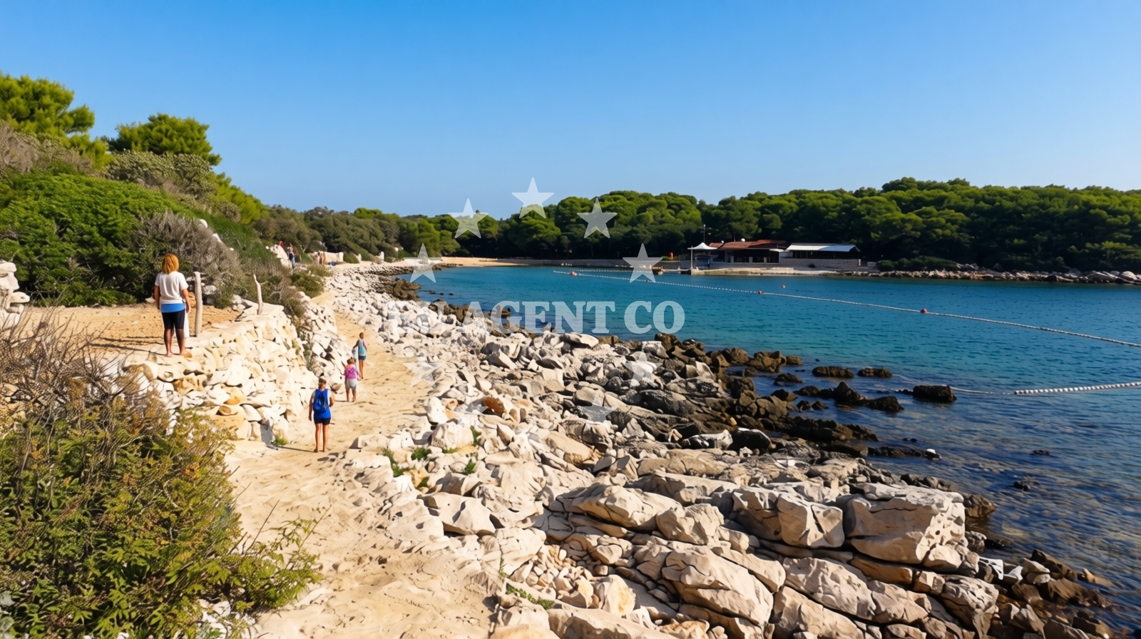 Overview of Baldarin beach in , Punta Križa
