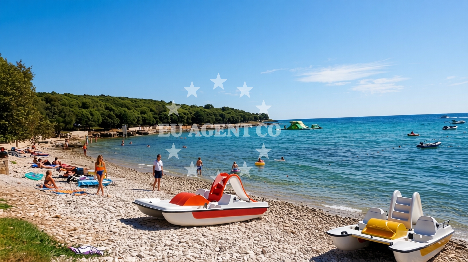 Shoreline and swimming area at Bale beach in San Pol 1, Bale