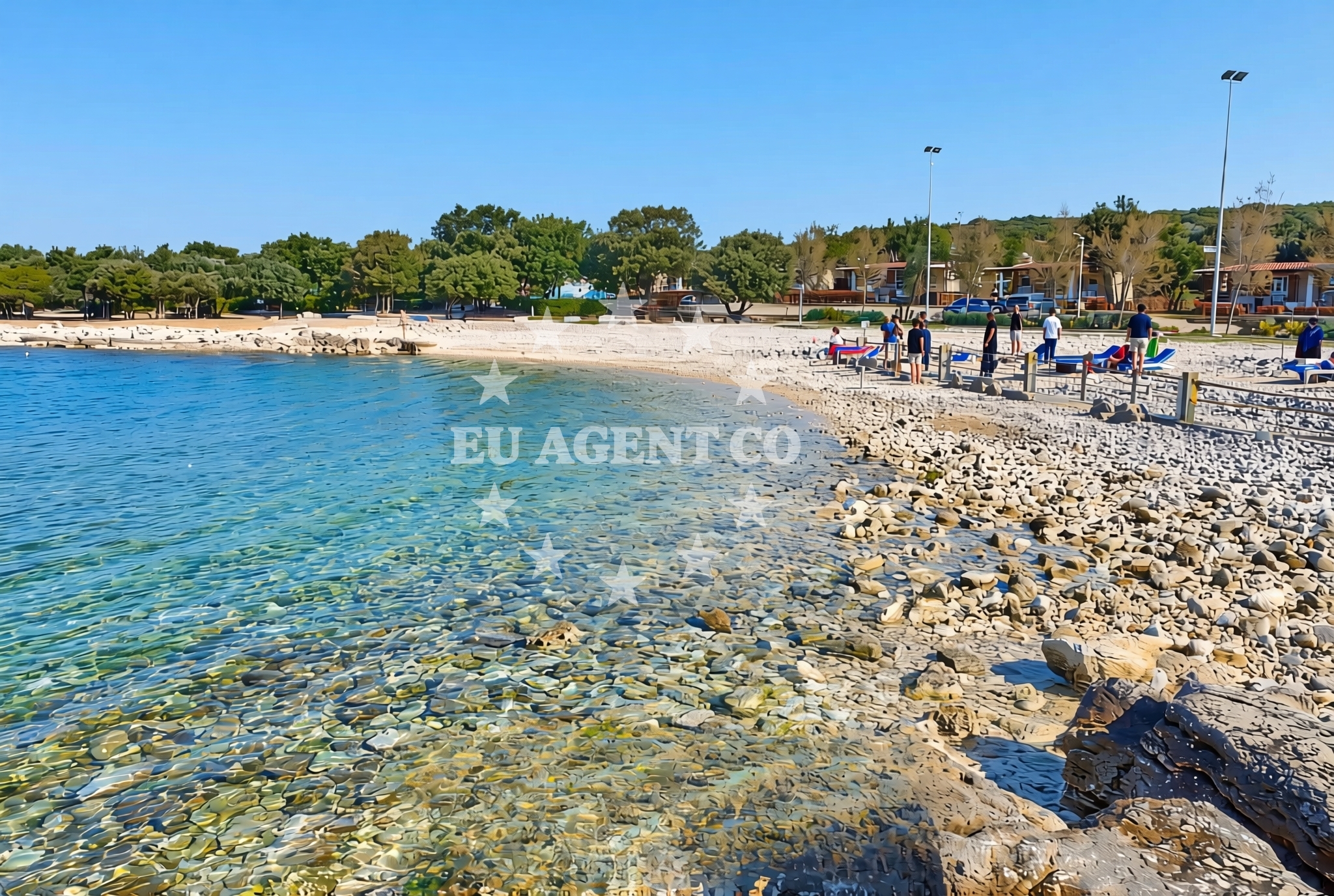 Shoreline and swimming area at Bale: beaches and coves (13) in Bale