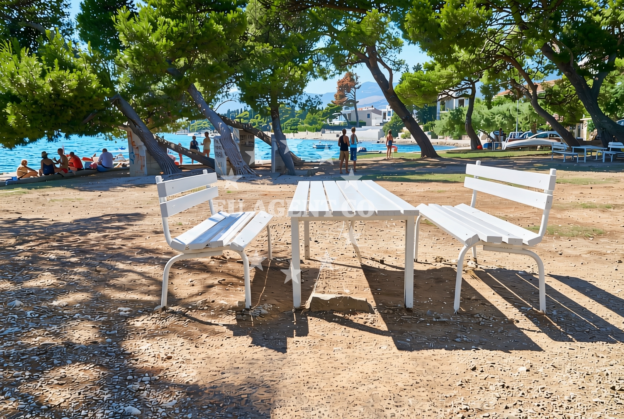 Beach facilities and surroundings at Baletna škola zapad, Kaštel Kambelovac Beach in Baletna škola zapad