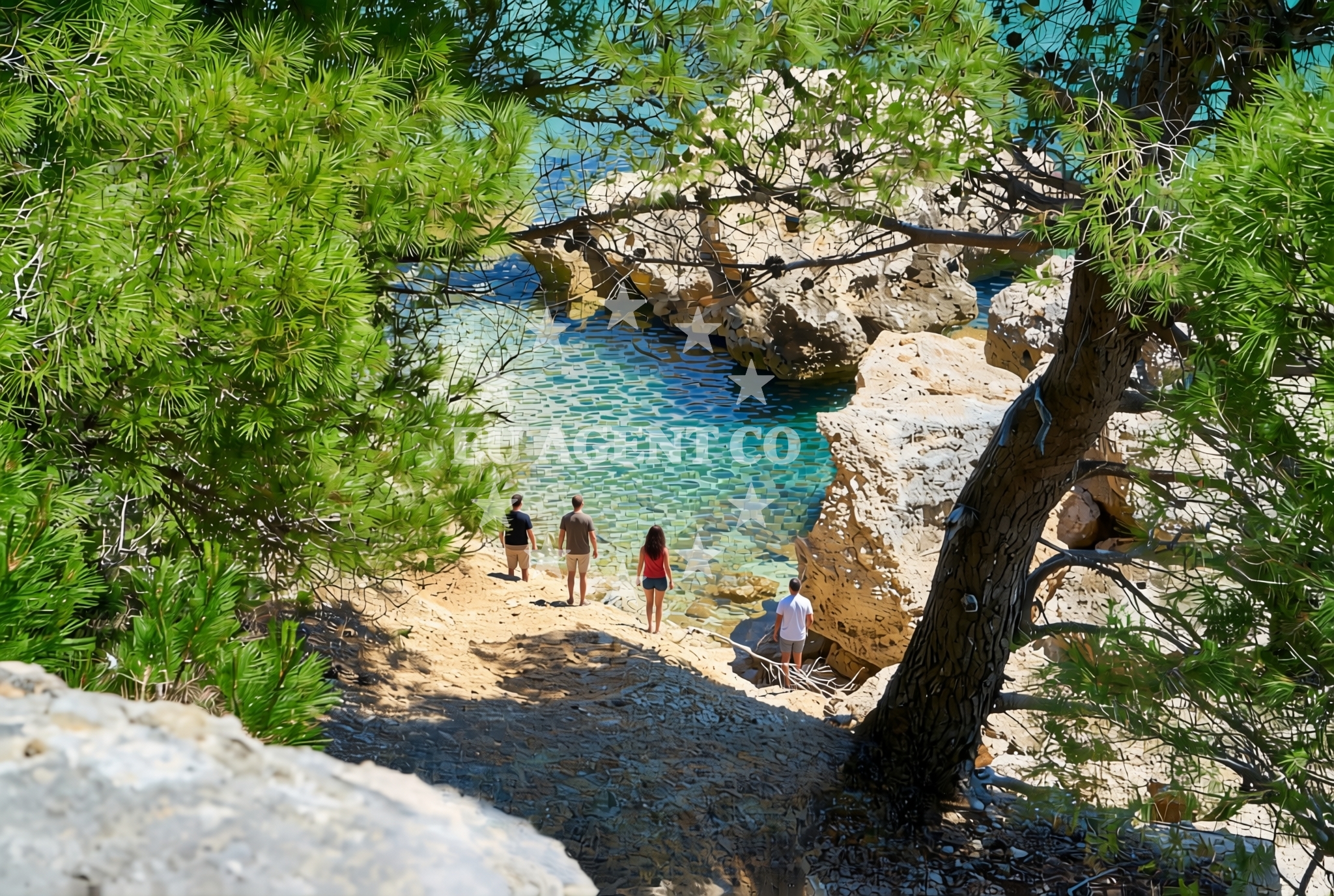 Shoreline and swimming area at Balića rat istok, Stanići (Omiš) Beach in Balića rat istok