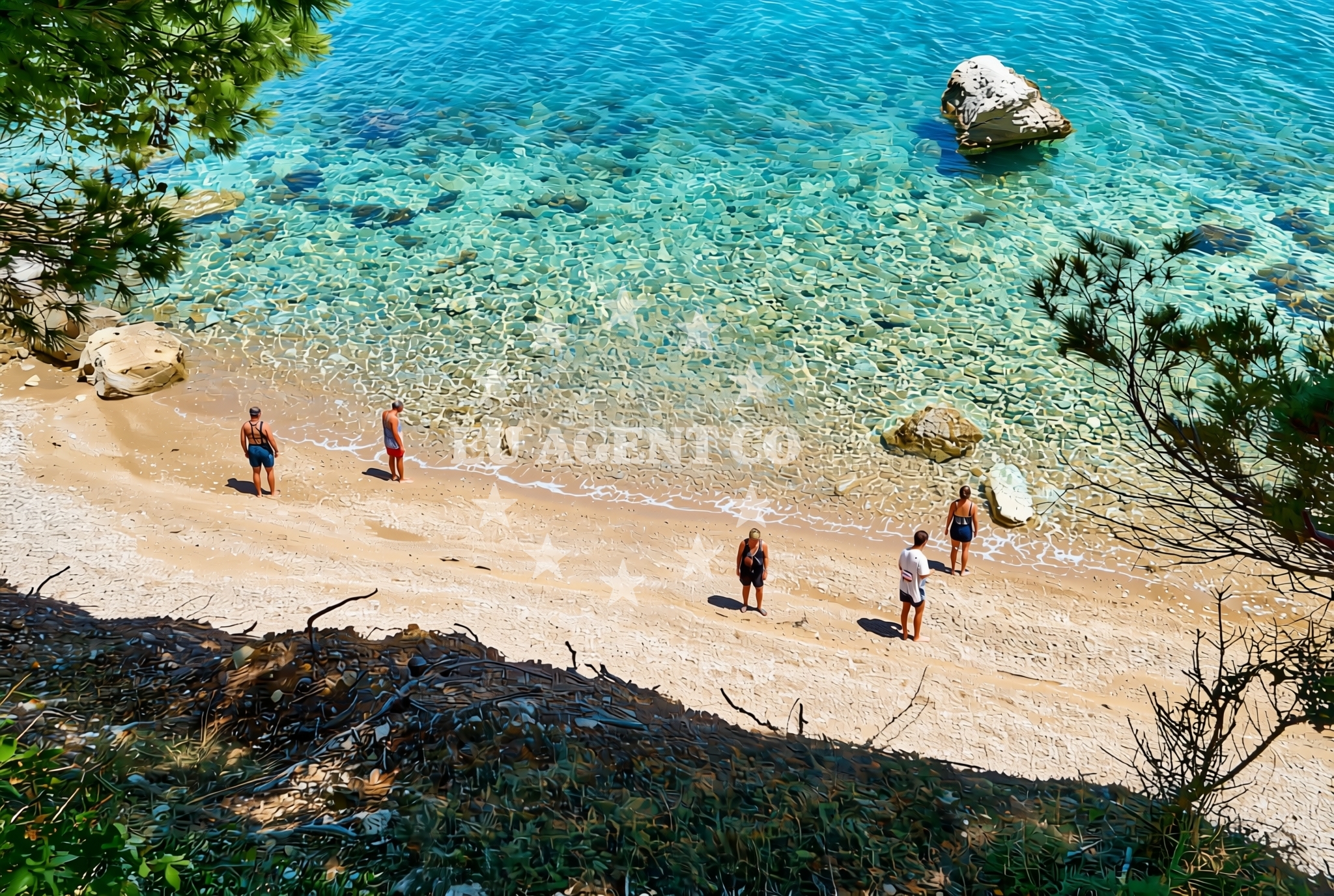 Sea and coastal view of Balića rat istok, Stanići (Omiš) Beach in Balića rat istok