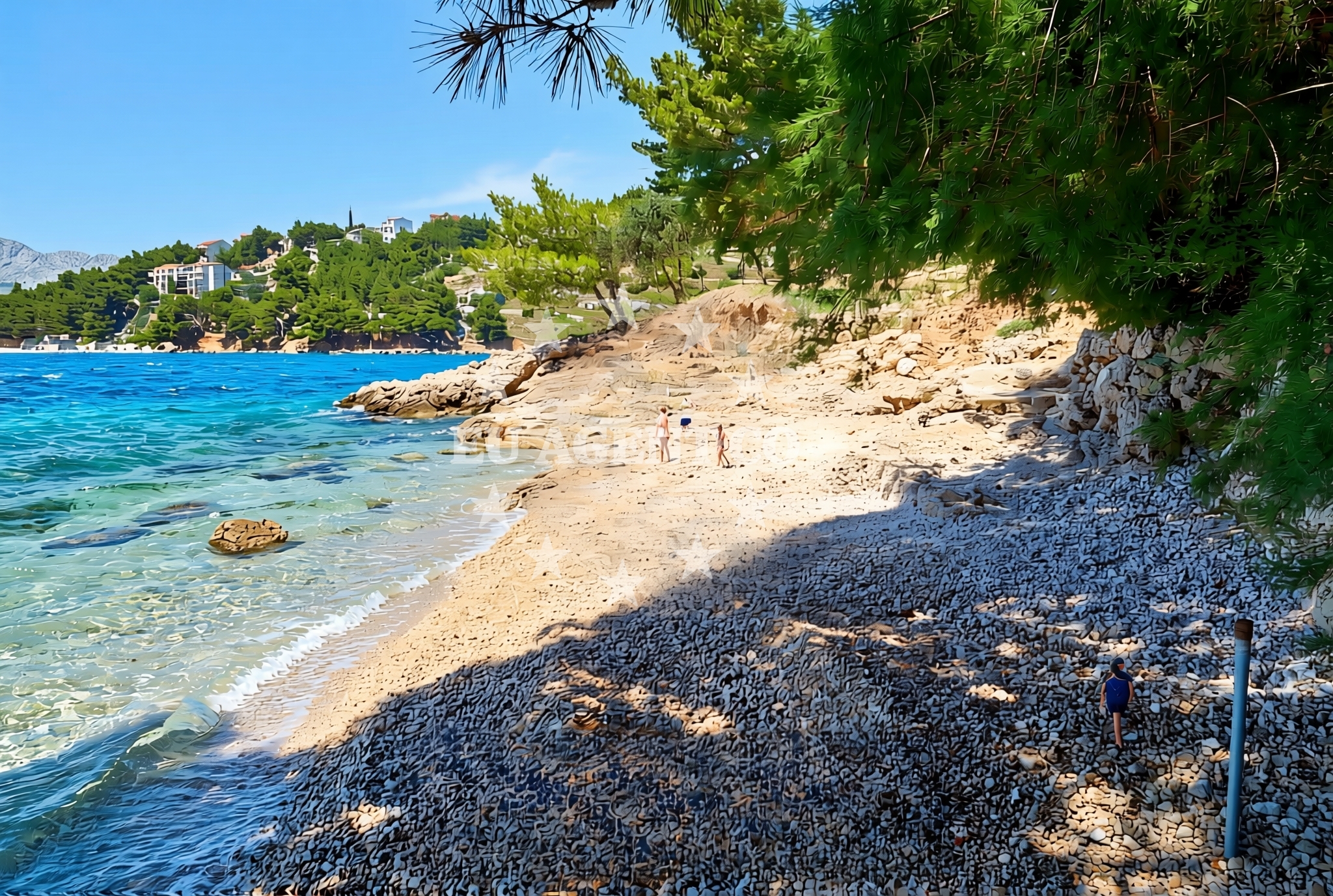 Overview of Balića rat sredina, Stanići (Omiš) Beach in Balića rat sredina