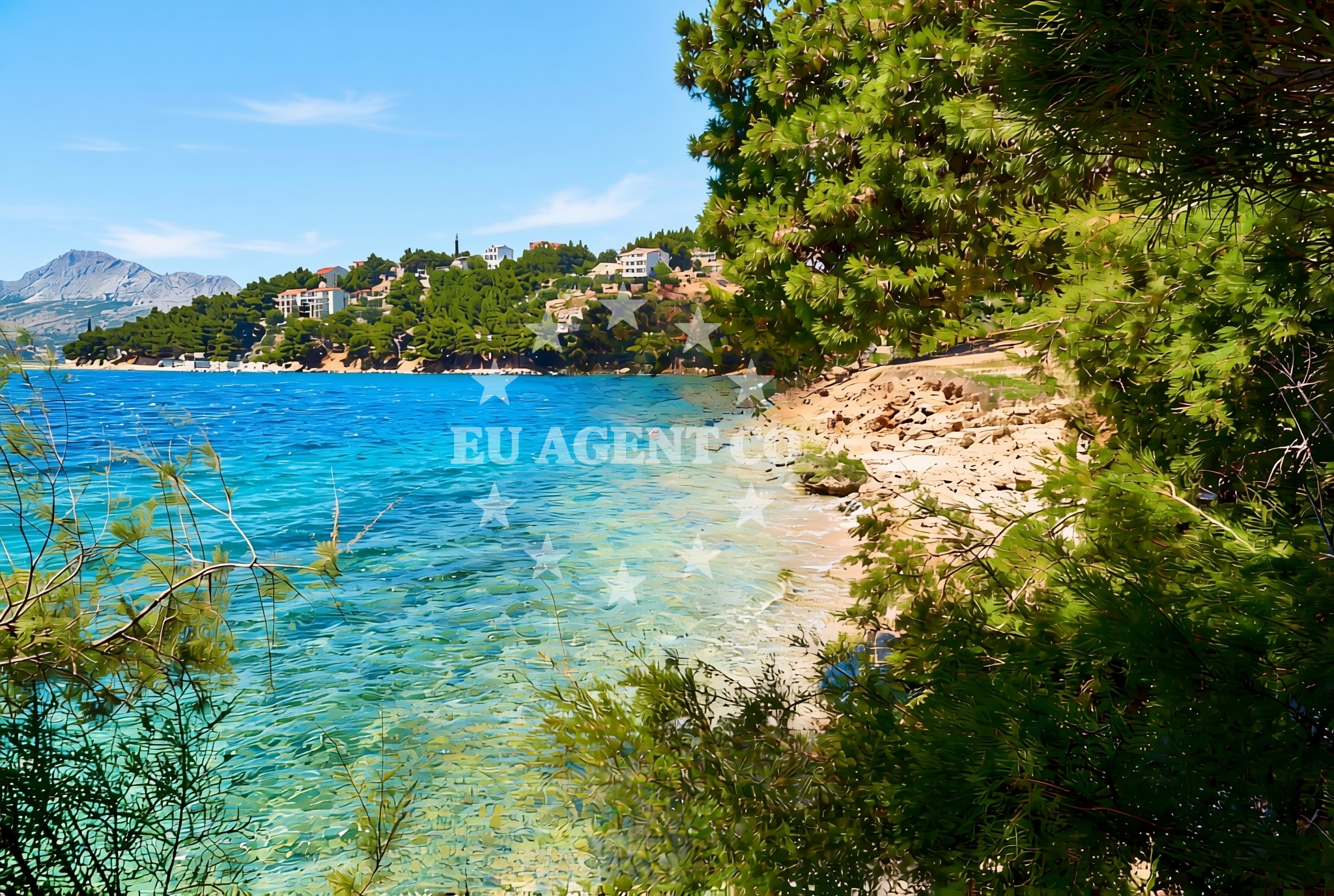 Shoreline and swimming area at Balića rat sredina, Stanići (Omiš) Beach in Balića rat sredina