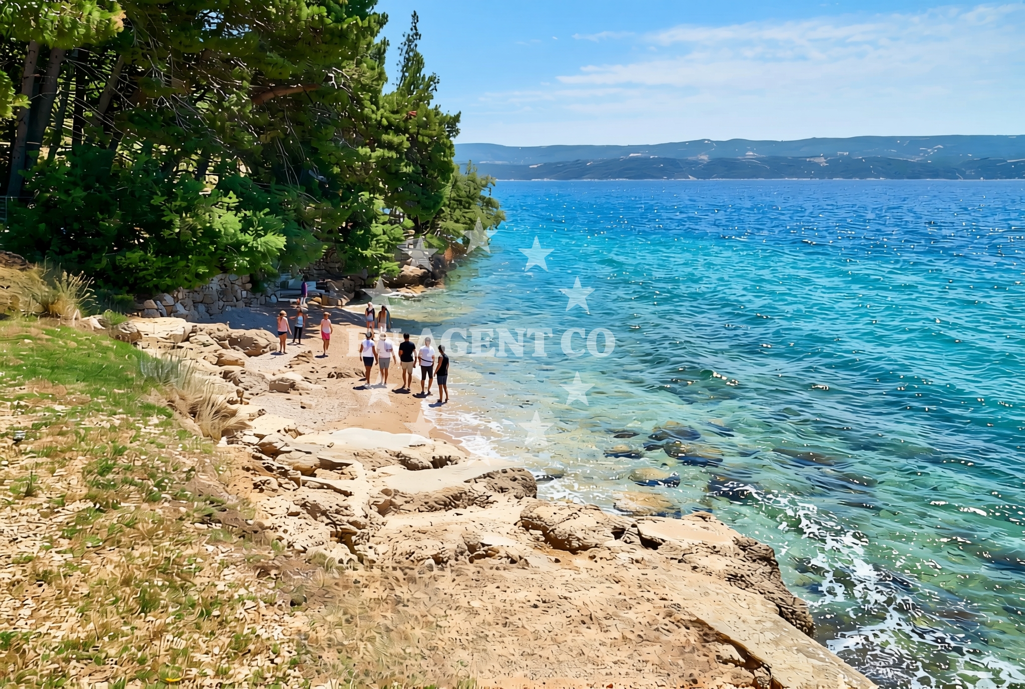 Sea and coastal view of Balića rat sredina, Stanići (Omiš) Beach in Balića rat sredina