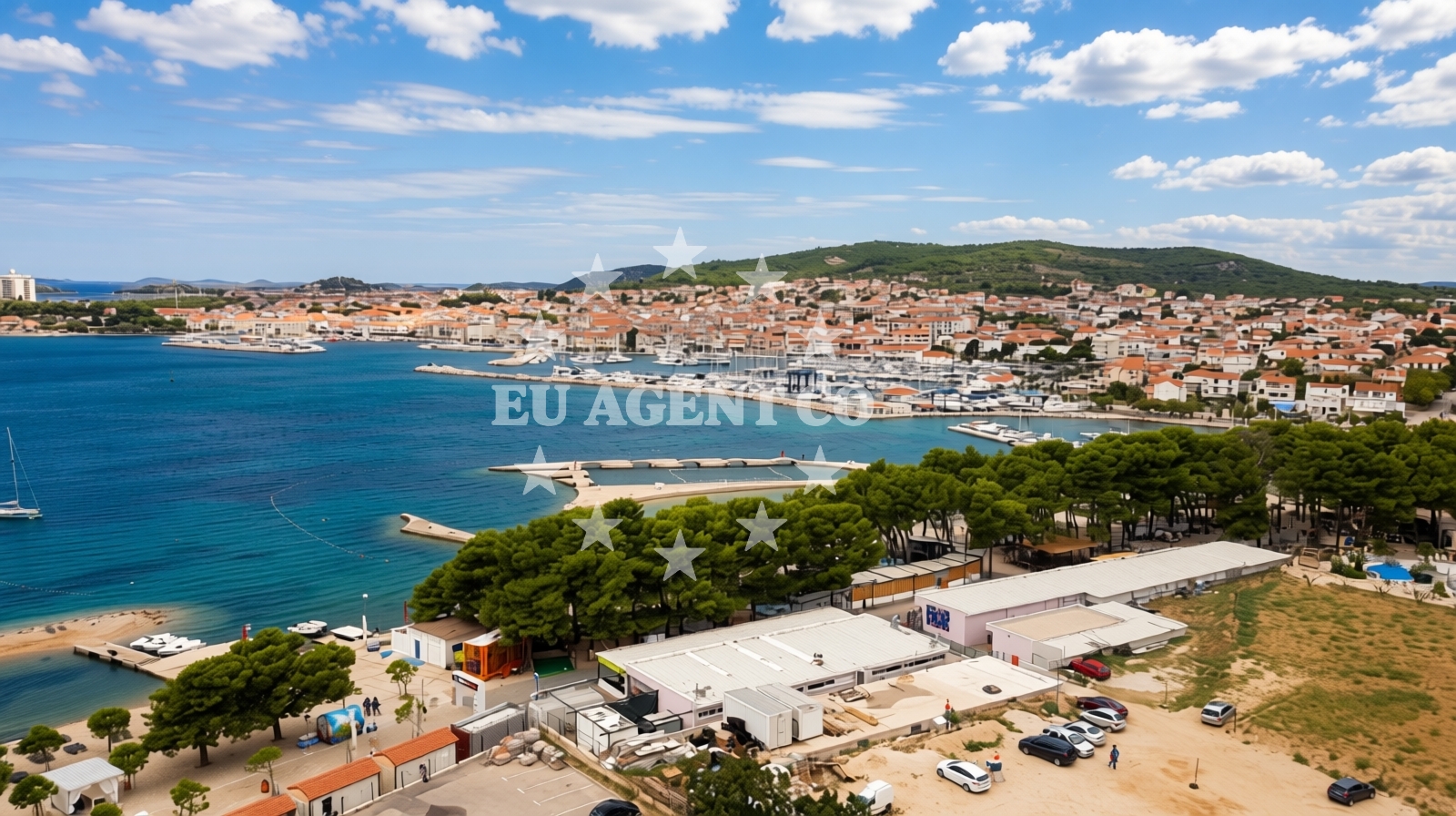 Shoreline and swimming area at Baloo Beach Club in 11 Kraje ulica, Vodice